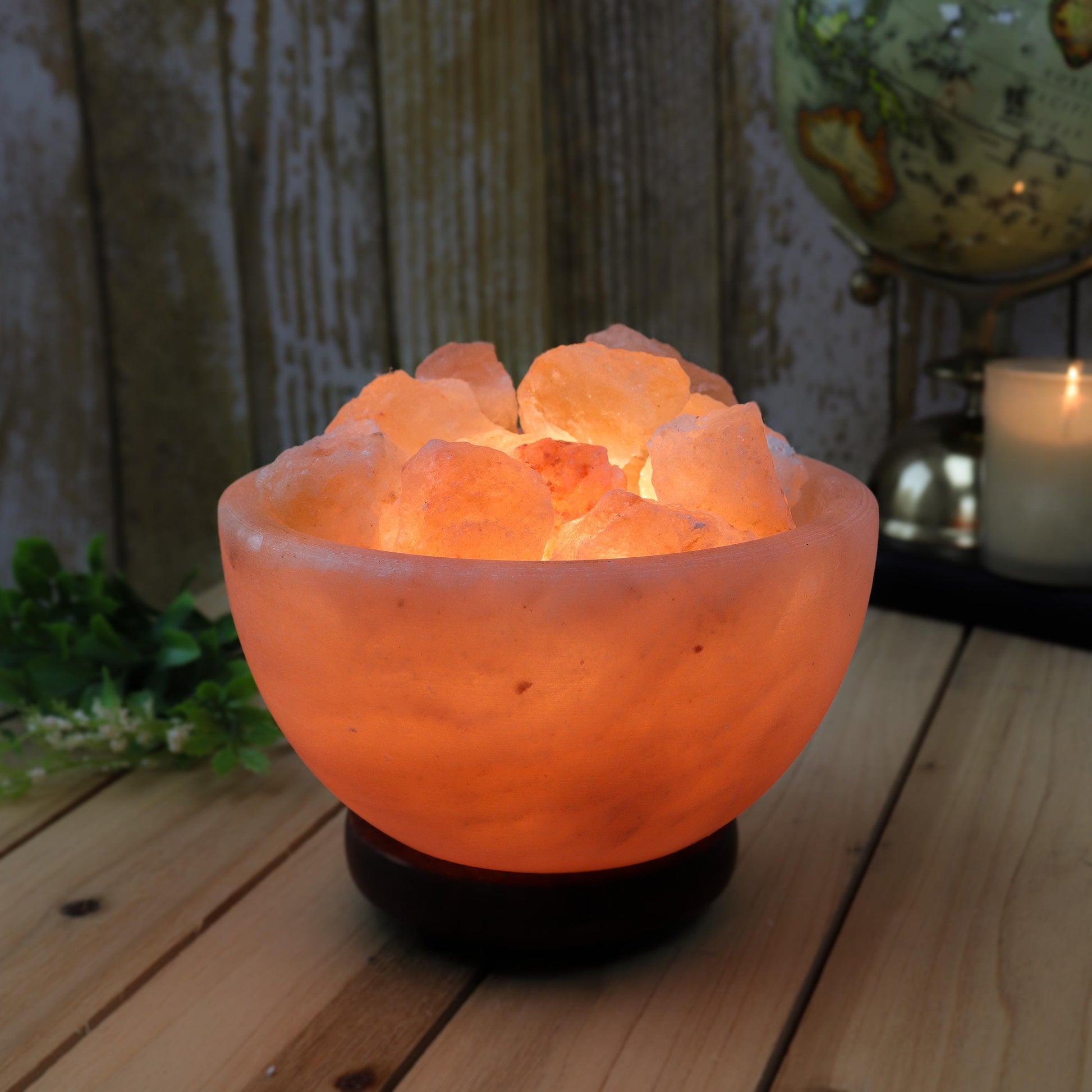 Himalayan Salt Lamp Fire Bowl, Natural Pink Salt Lamp, Dimming Lamp, Warm Ambiance Light, Table Lamp, Desk Lamp, Stunning Home Decor