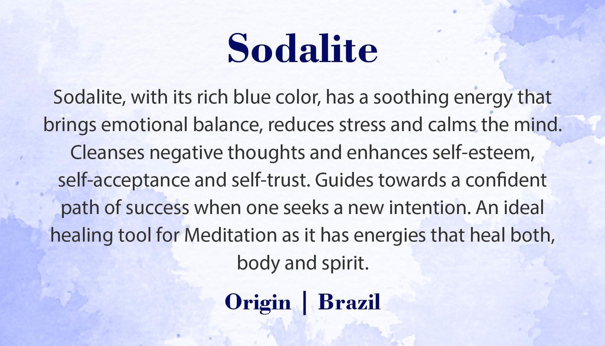 Large Sodalite Decorator, Communication and Awareness, Intuition, Ethically Sourced, Large Throat Chakra