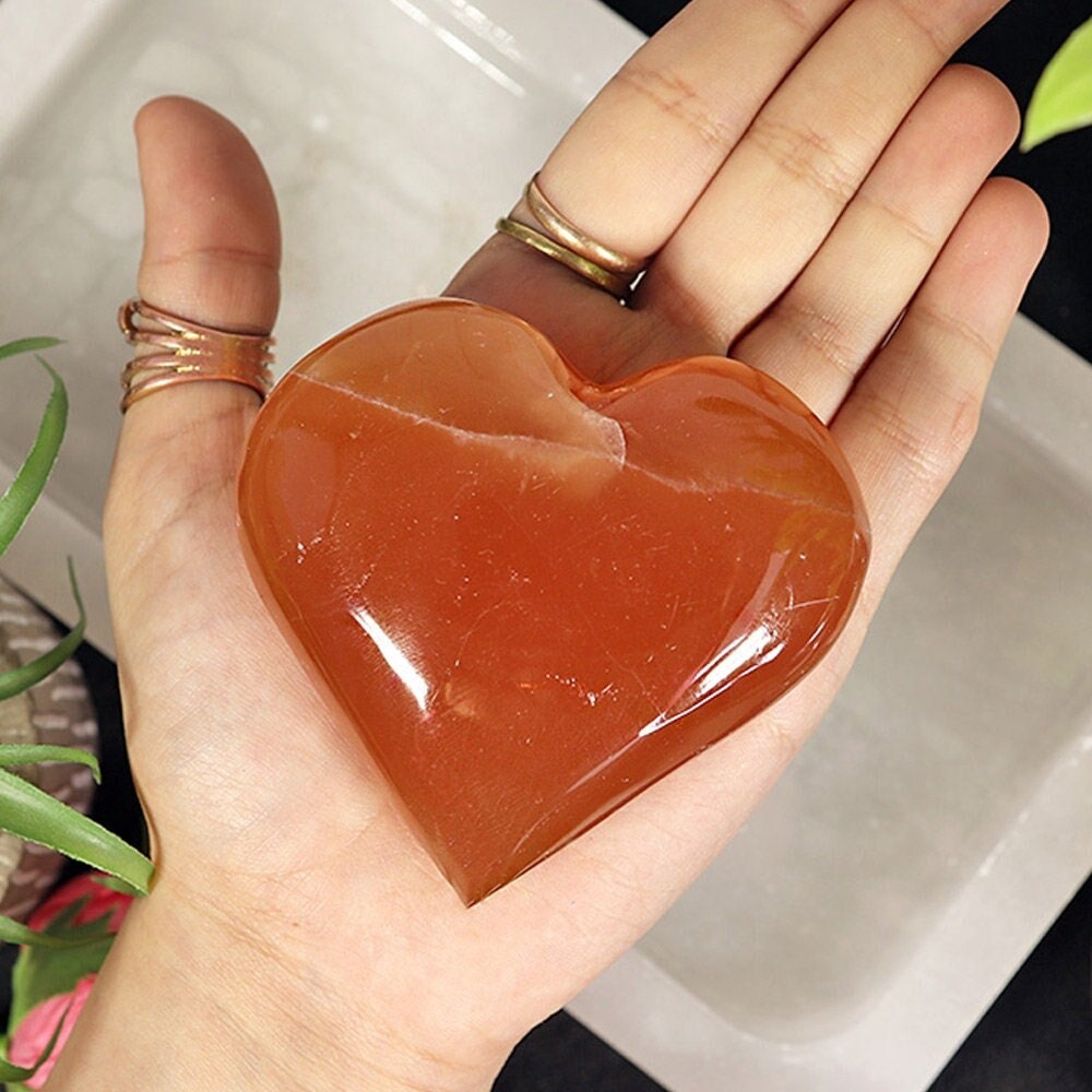 Honey Calcite Heart (Medium)