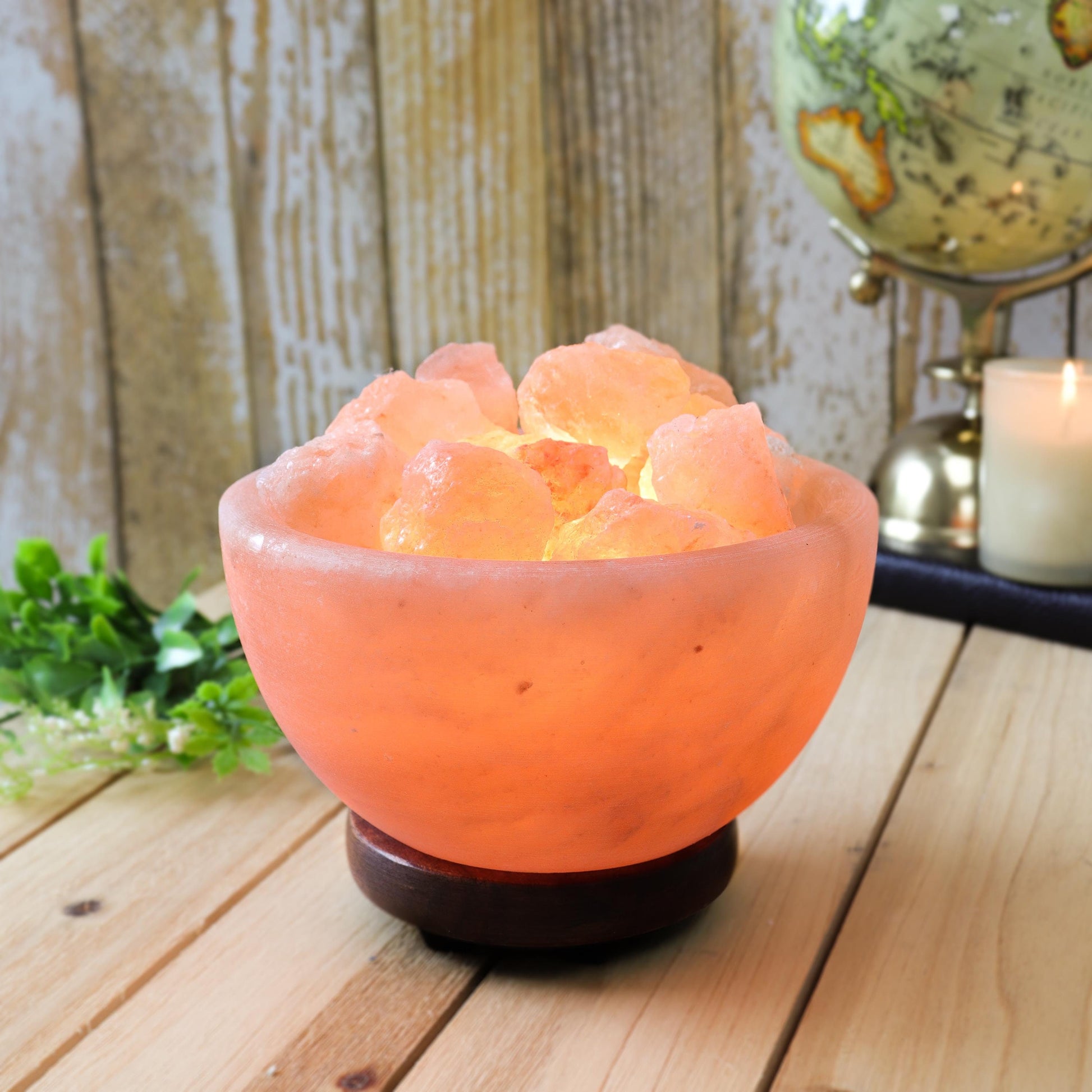 Himalayan Salt Lamp Fire Bowl, Natural Pink Salt Lamp, Dimming Lamp, Warm Ambiance Light, Table Lamp, Desk Lamp, Stunning Home Decor