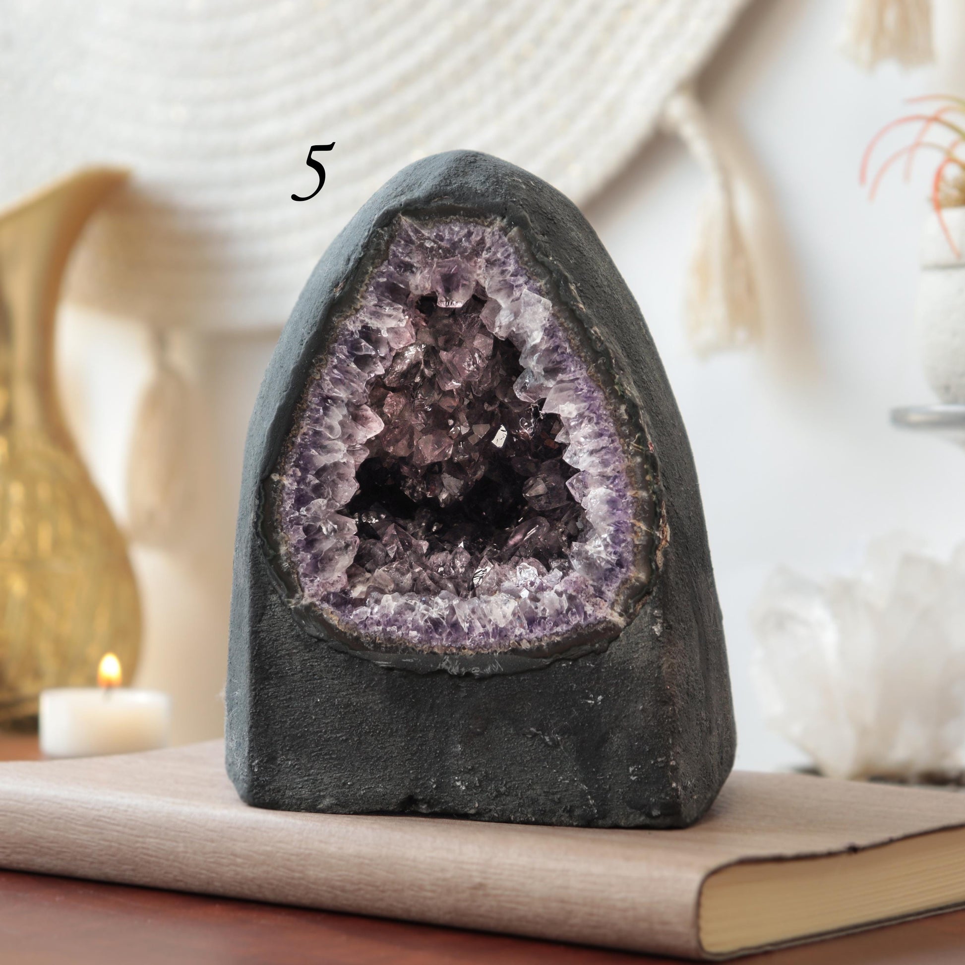 Mini Amethyst Cathedrals, Amethyst Druze, Perfect Home Decor for Desks, Tables, Hallways, Boho Chic, Ethically Sourced