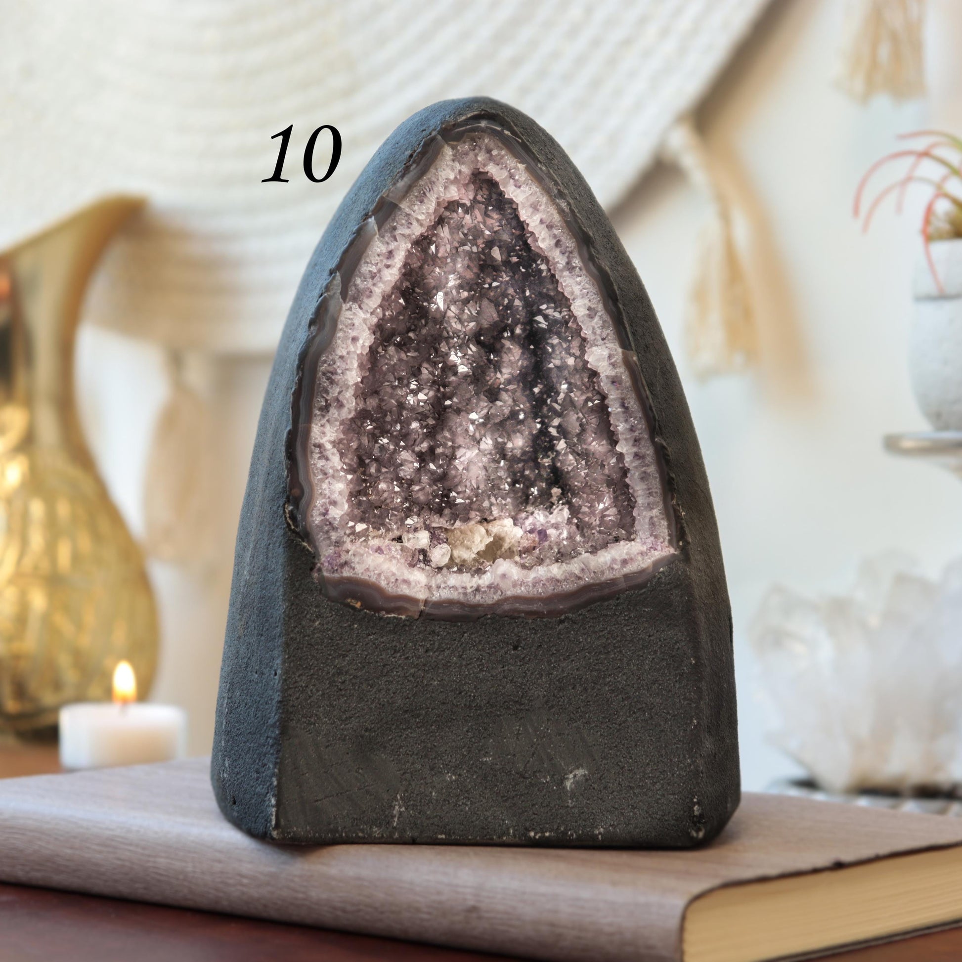 Mini Amethyst Cathedrals, Amethyst Druze, Perfect Home Decor for Desks, Tables, Hallways, Boho Chic, Ethically Sourced