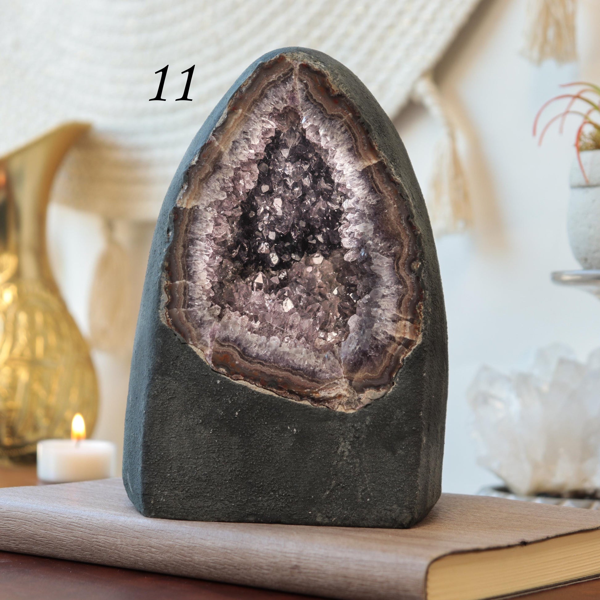 Mini Amethyst Cathedrals, Amethyst Druze, Perfect Home Decor for Desks, Tables, Hallways, Boho Chic, Ethically Sourced
