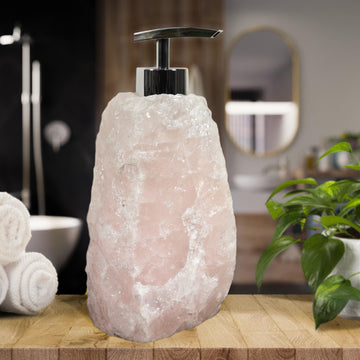 Rose Quartz Soap Dispenser, Self Love Stone, Bathroom Decor, Christmas Gift for Anyone, Ethically Sourced