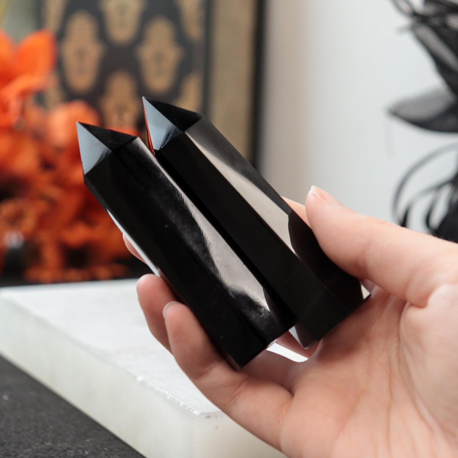 Black Obsidian Polished Point | Black Obsidian Generator | Black Obsidian Tower | Black Obsidian | Healing Crystals | Crystal Tower