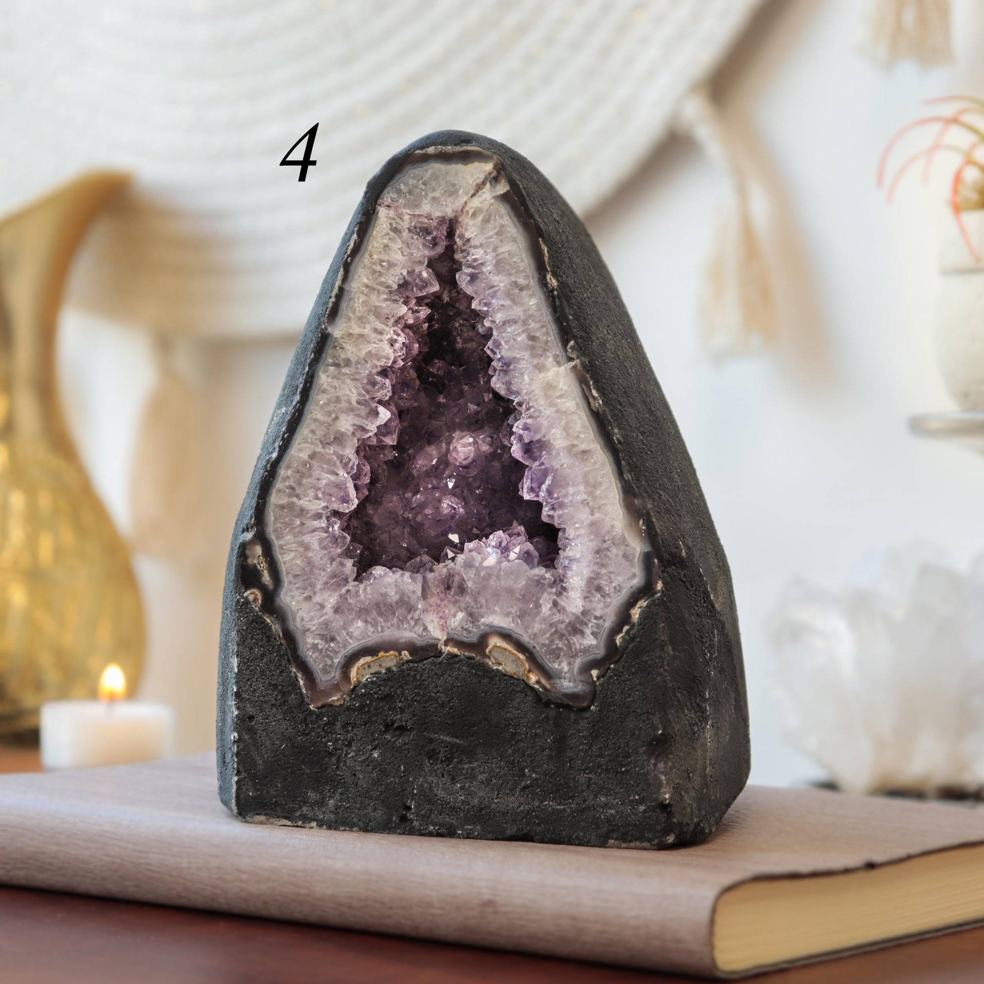 Mini Amethyst Cathedrals, Amethyst Druze, Perfect Home Decor for Desks, Tables, Hallways, Boho Chic, Ethically Sourced