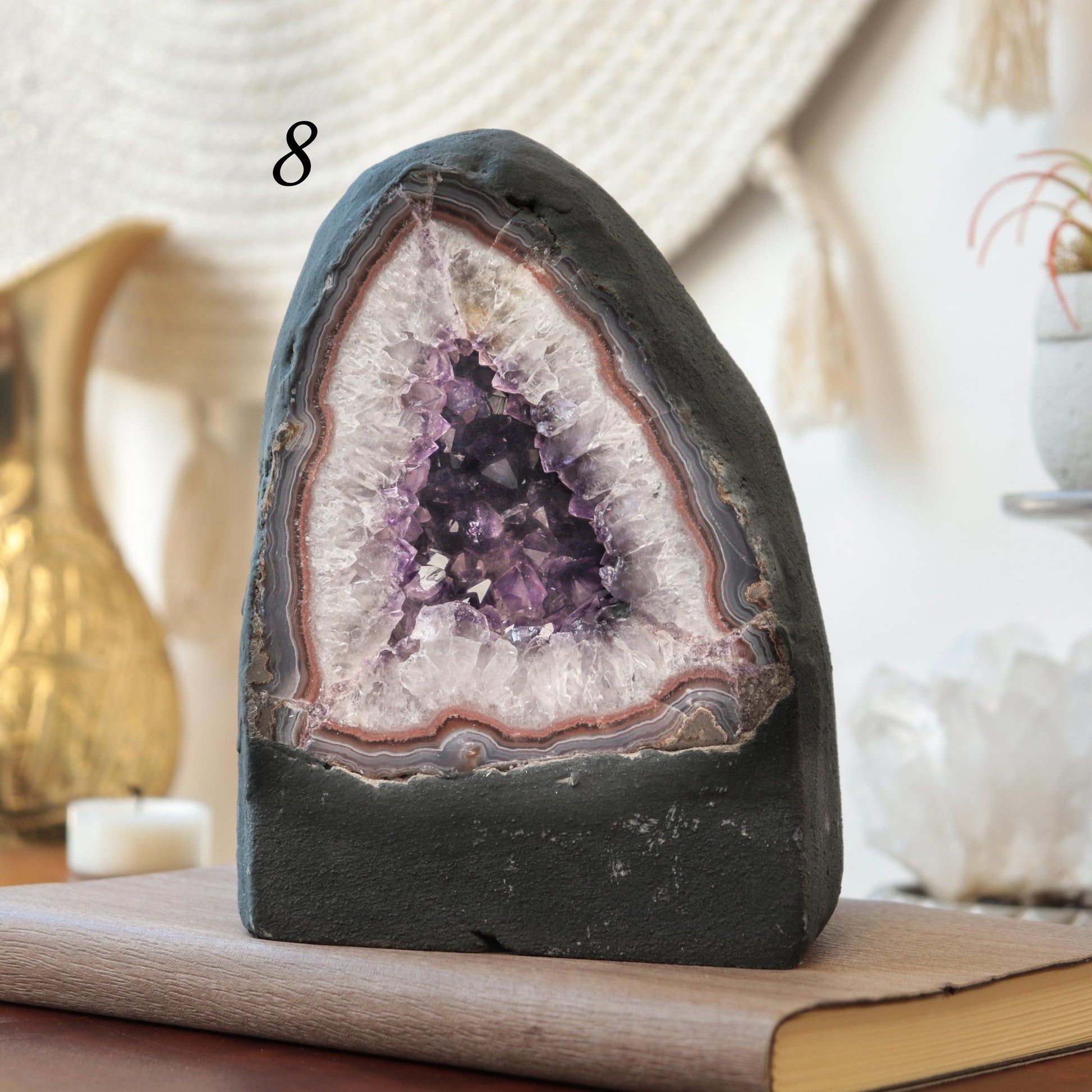 Mini Amethyst Cathedrals, Amethyst Druze, Perfect Home Decor for Desks, Tables, Hallways, Boho Chic, Ethically Sourced