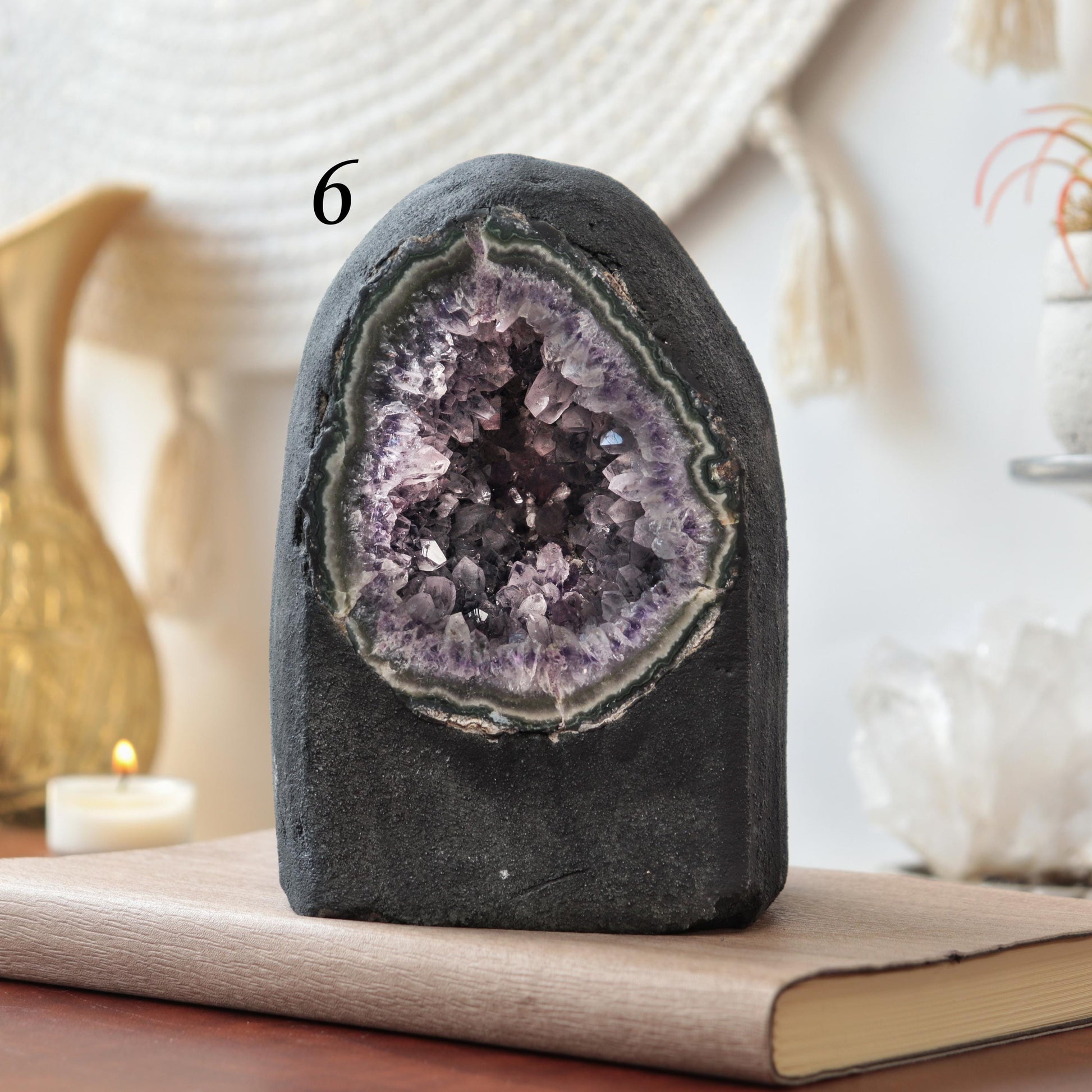 Mini Amethyst Cathedrals, Amethyst Druze, Perfect Home Decor for Desks, Tables, Hallways, Boho Chic, Ethically Sourced