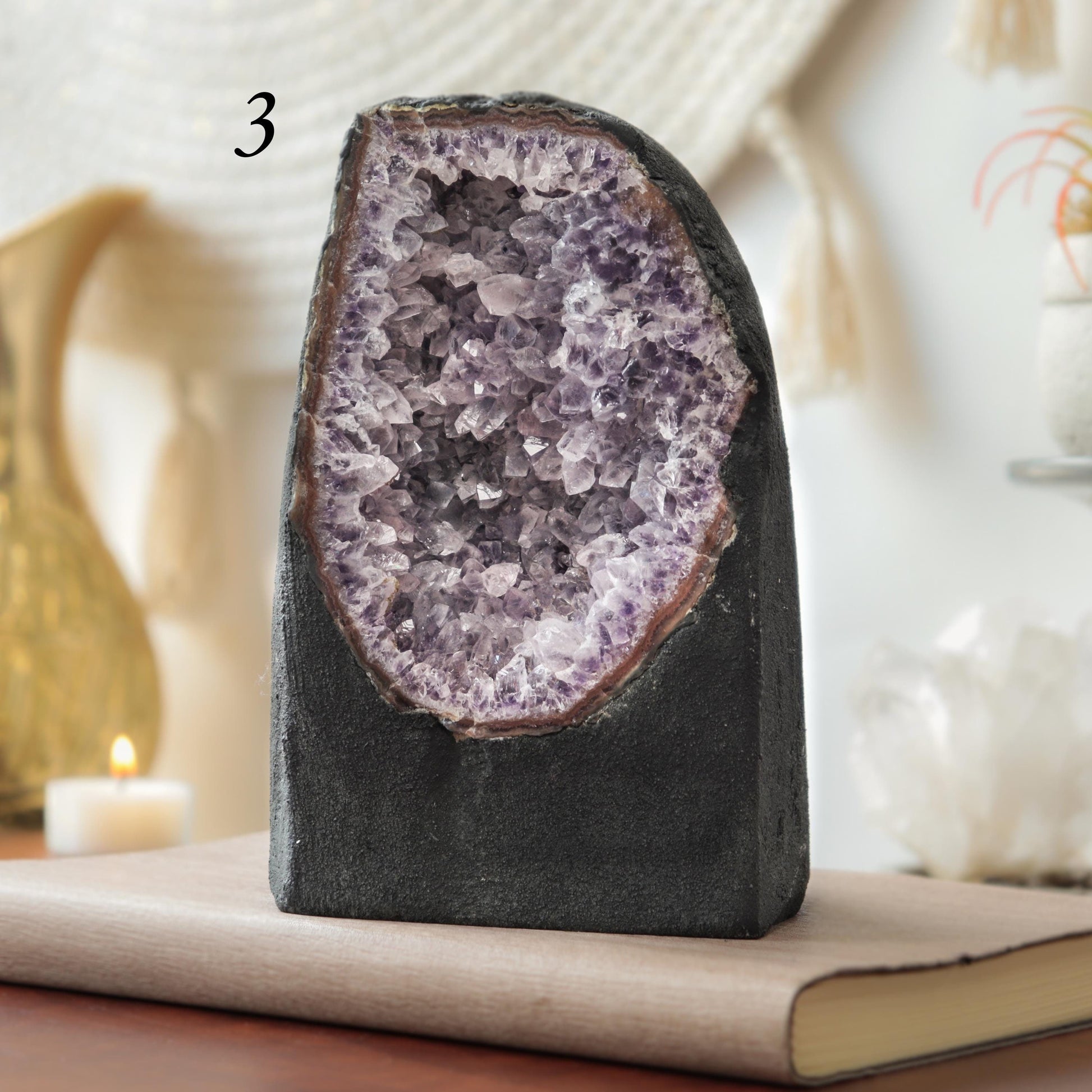 Mini Amethyst Cathedrals, Amethyst Druze, Perfect Home Decor for Desks, Tables, Hallways, Boho Chic, Ethically Sourced