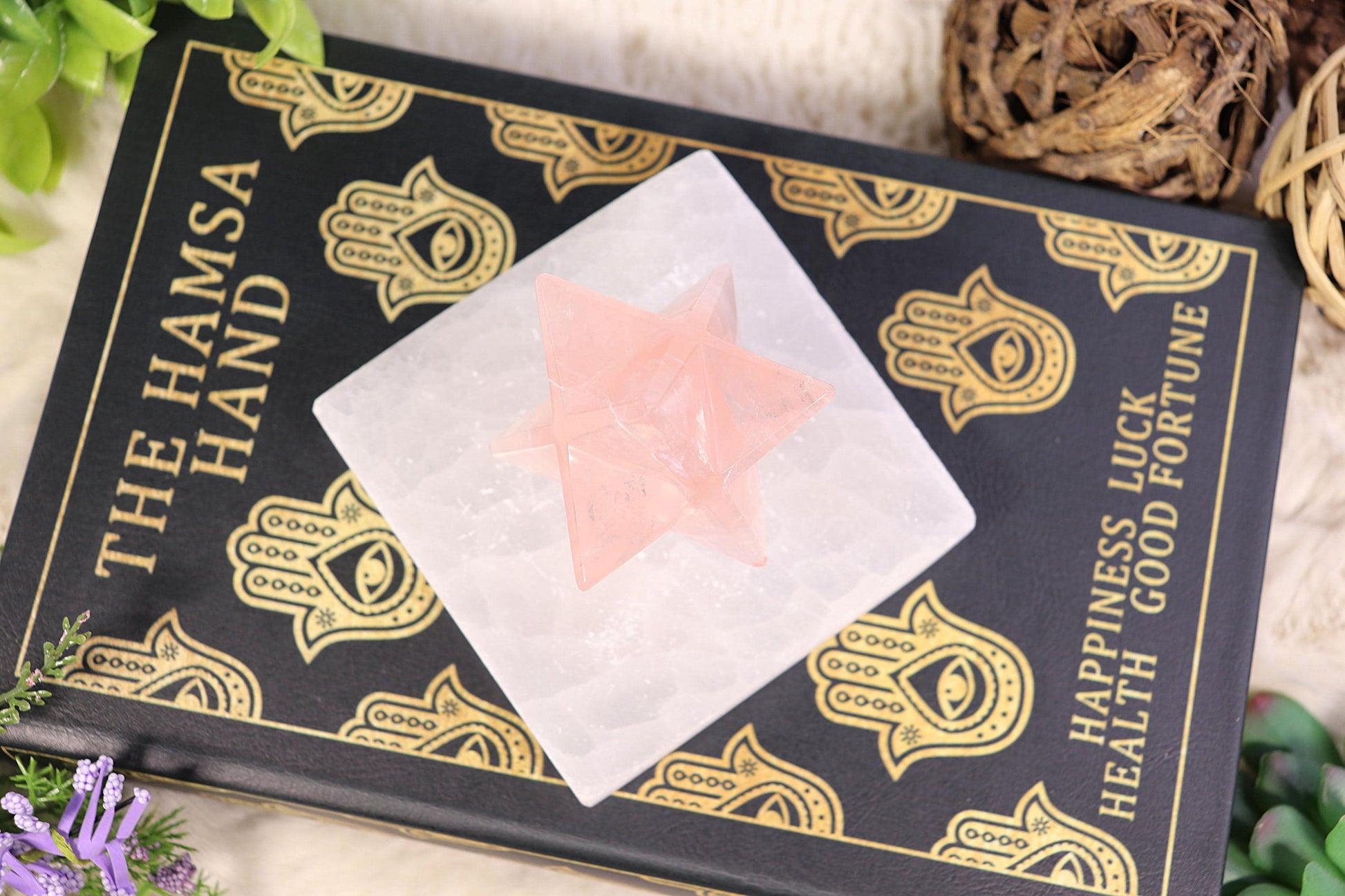 Rose Quartz Merkaba, Polished Rose Quartz Crystal, Ethically Sourced, Boho Chic Home Decor, Stone of Love and Relationships