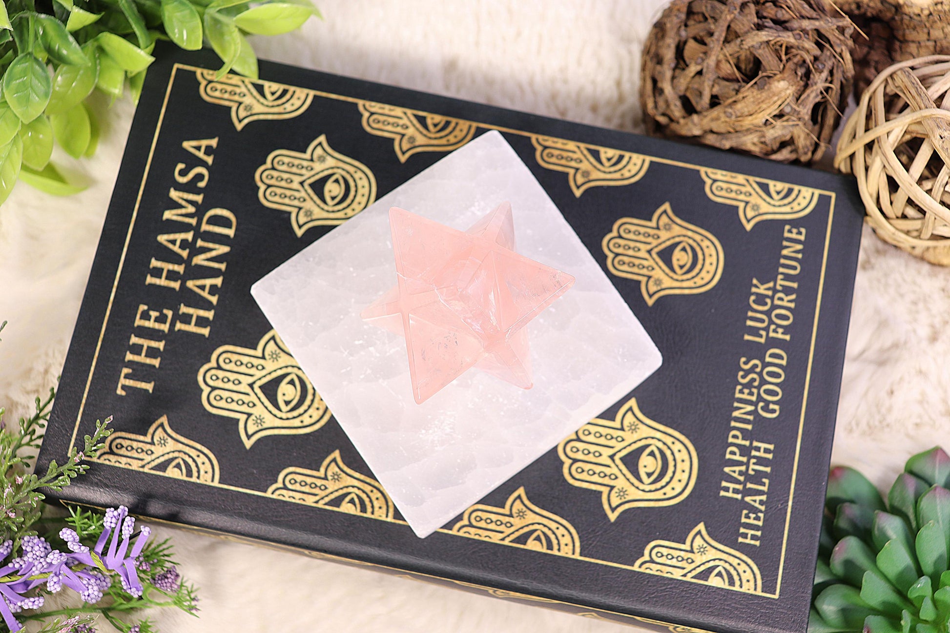 Rose Quartz Merkaba, Polished Rose Quartz Crystal, Ethically Sourced, Boho Chic Home Decor, Stone of Love and Relationships
