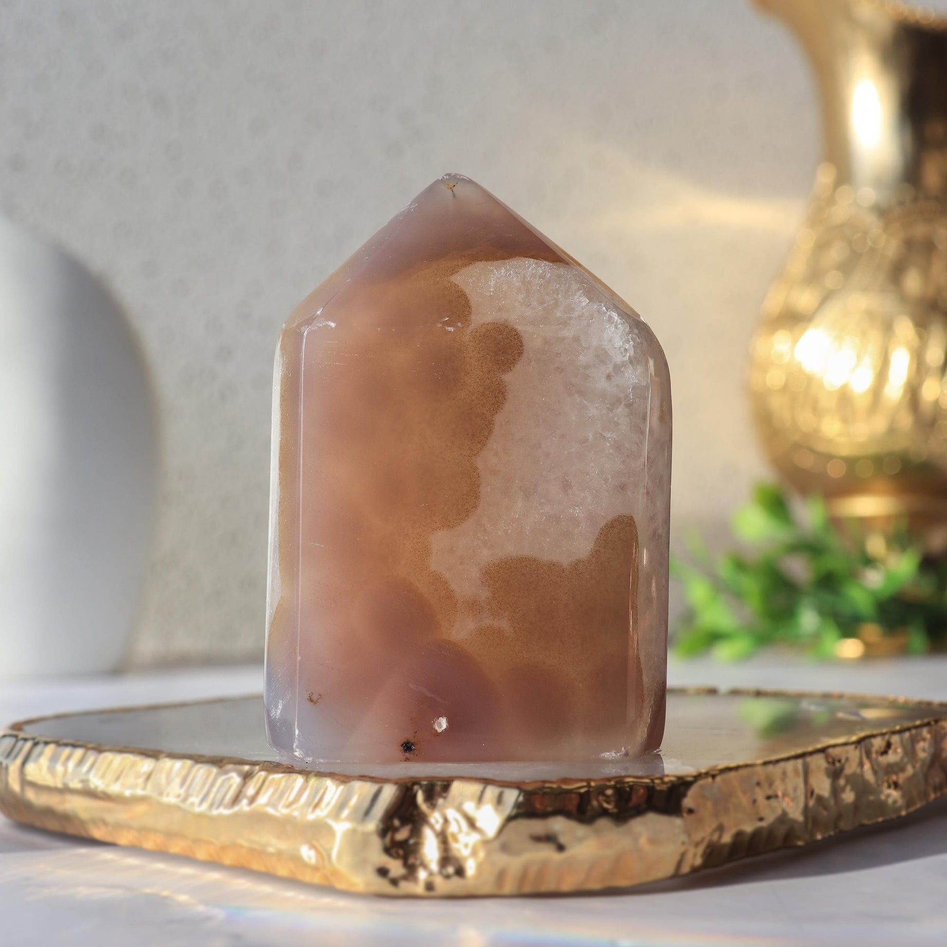 Druzy Agate Towers, Natural Polished Agate, Ethically Sourced, Crystal Towers, Geode Crystals, Home Decor