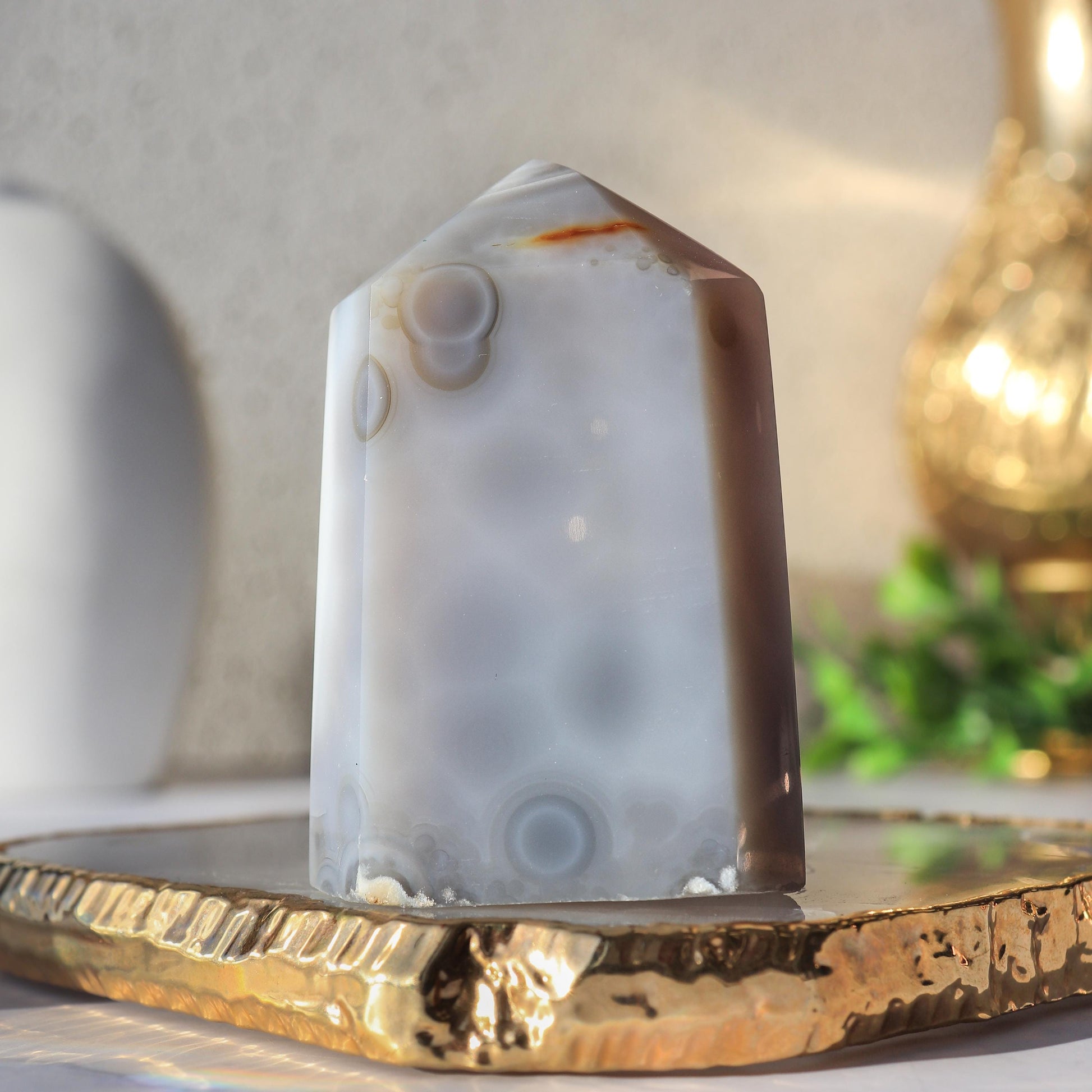 Druzy Agate Towers, Natural Polished Agate, Ethically Sourced, Crystal Towers, Geode Crystals, Home Decor