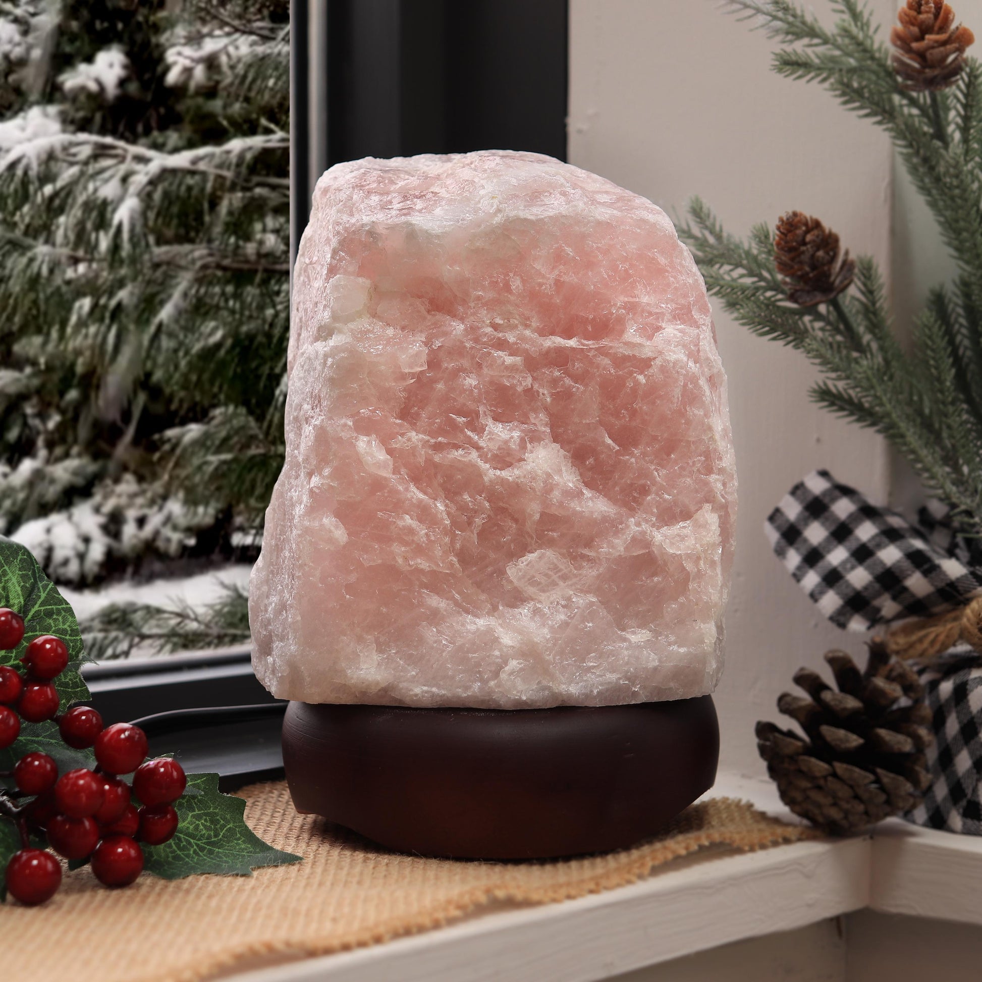 Rose Quartz Lamp, Natural Crystal Home Decor, Crystal Lamp, Heart Chakra, Perfect Valentine Gift