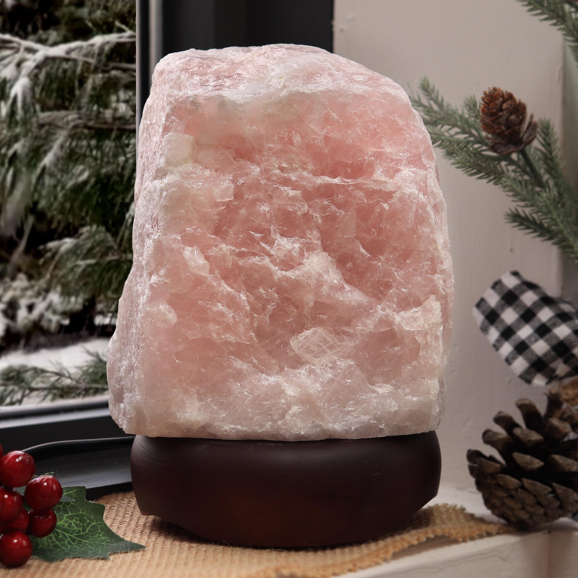 Rose Quartz Lamp, Natural Crystal Home Decor, Crystal Lamp, Heart Chakra, Perfect Valentine Gift