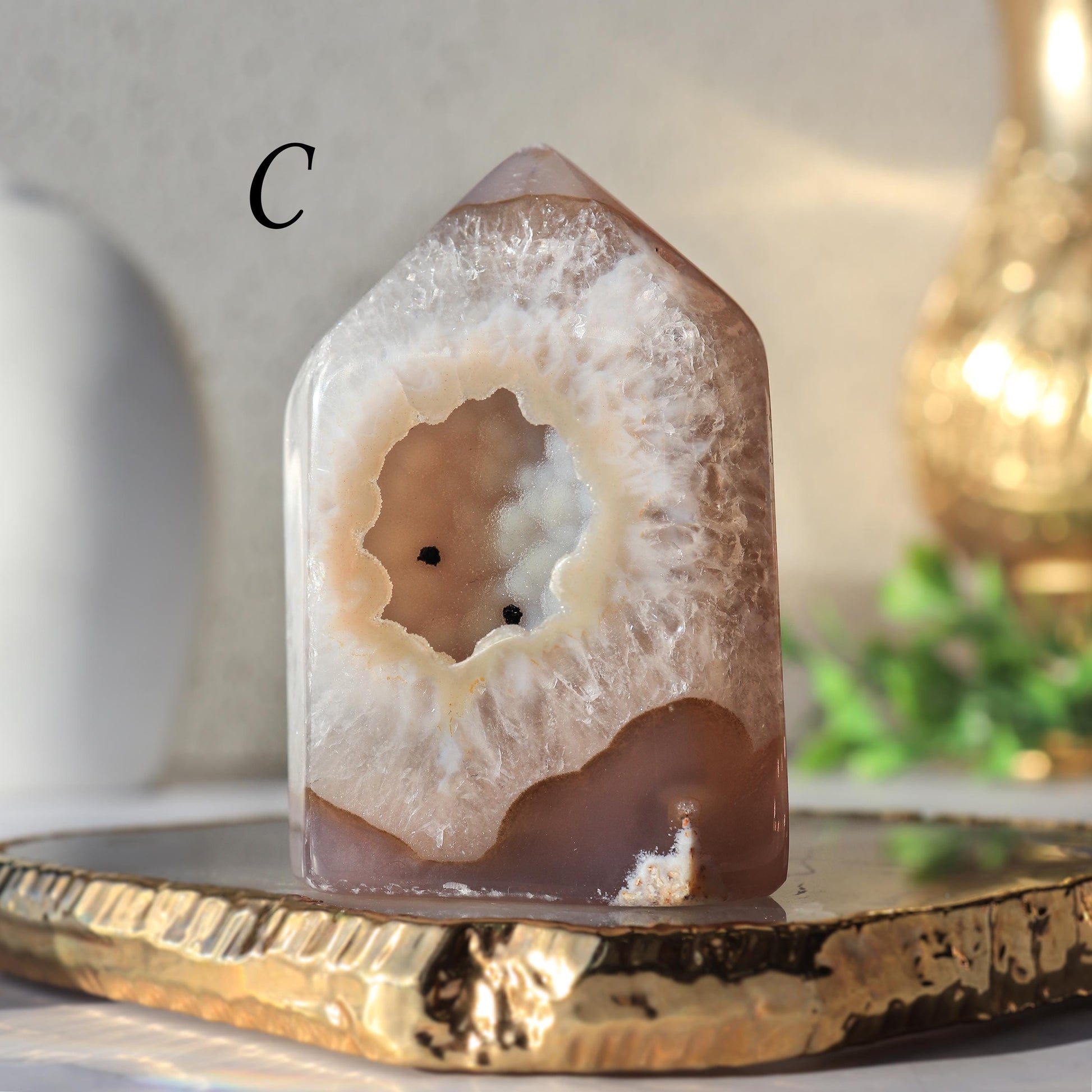 Druzy Agate Towers, Natural Polished Agate, Ethically Sourced, Crystal Towers, Geode Crystals, Home Decor