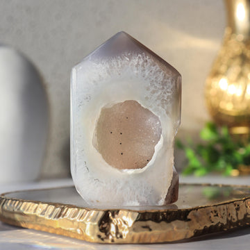 Druzy Agate Towers, Natural Polished Agate, Ethically Sourced, Crystal Towers, Geode Crystals, Home Decor