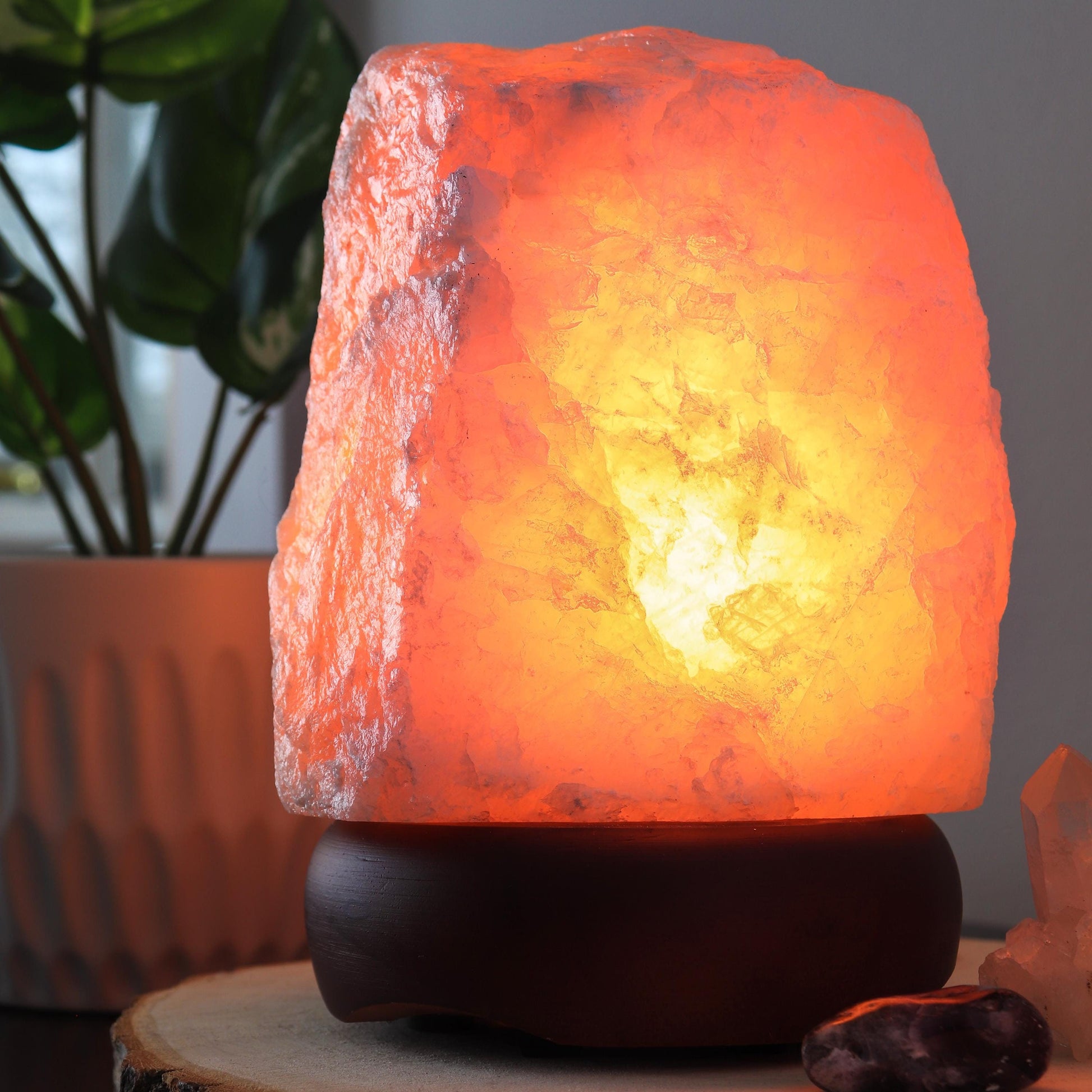 Rose Quartz Lamp, Ethically Sourced, Winter Home Decor, Ambient Lighting, Pink Dimmable Lamp, Natural Home Decor