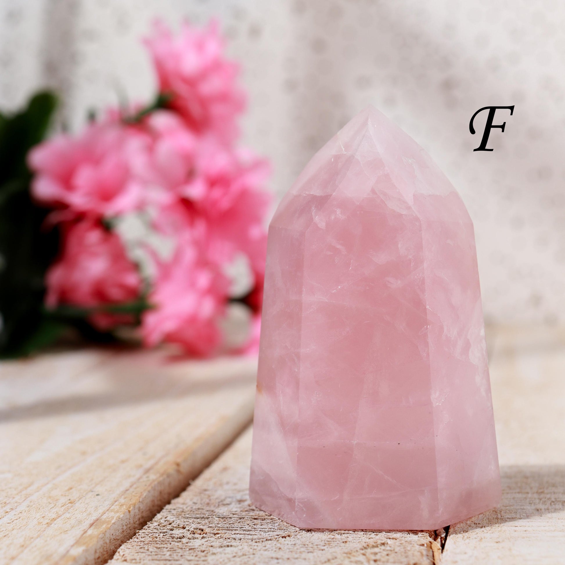 Rose Quartz Point, Grade A Quality, Rainbow Inclusions, Ethically Sourced, Heart Chakra - PICK YOUR OWN!