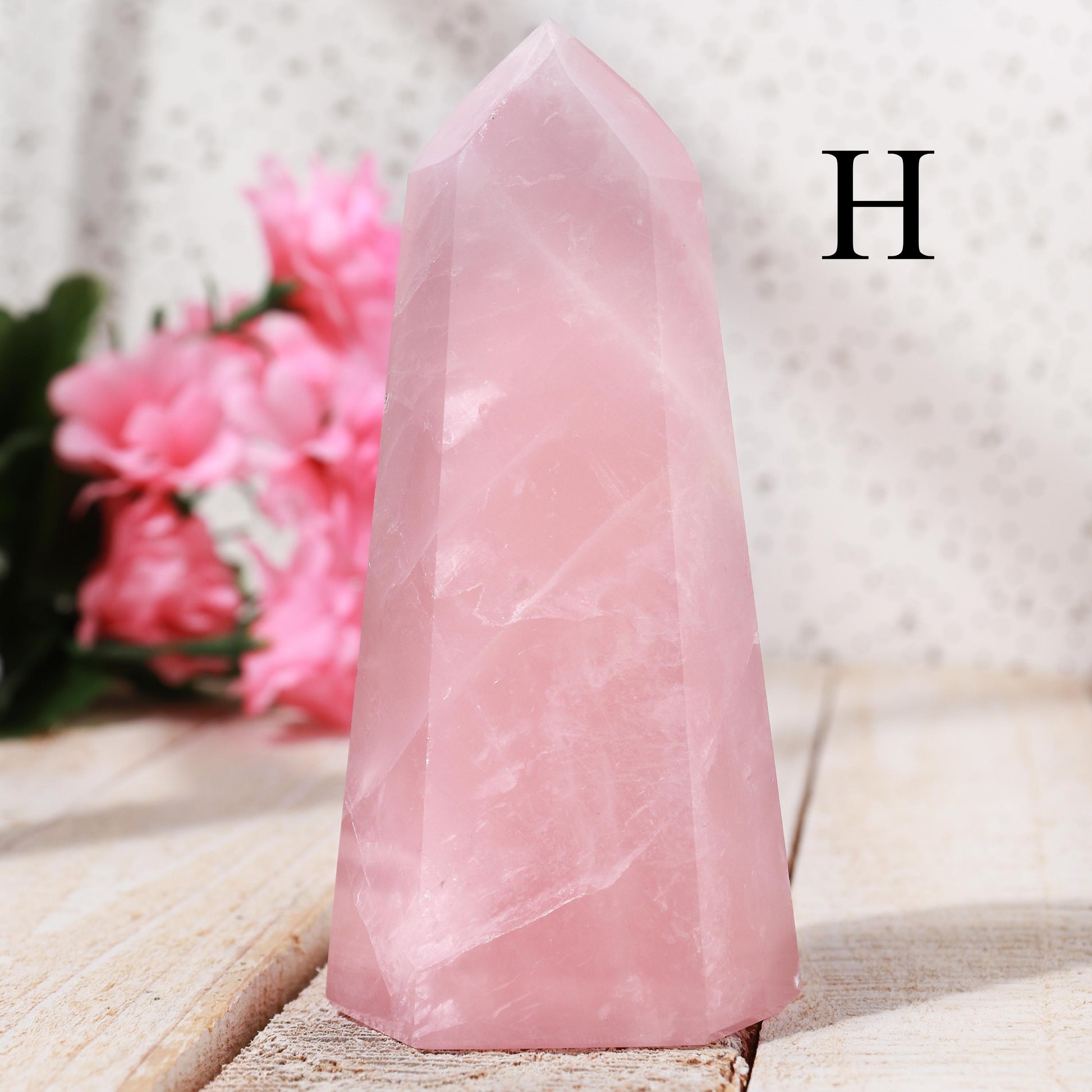 Rose Quartz Point, Grade A Quality, Rainbow Inclusions, Ethically Sourced, Heart Chakra - PICK YOUR OWN!
