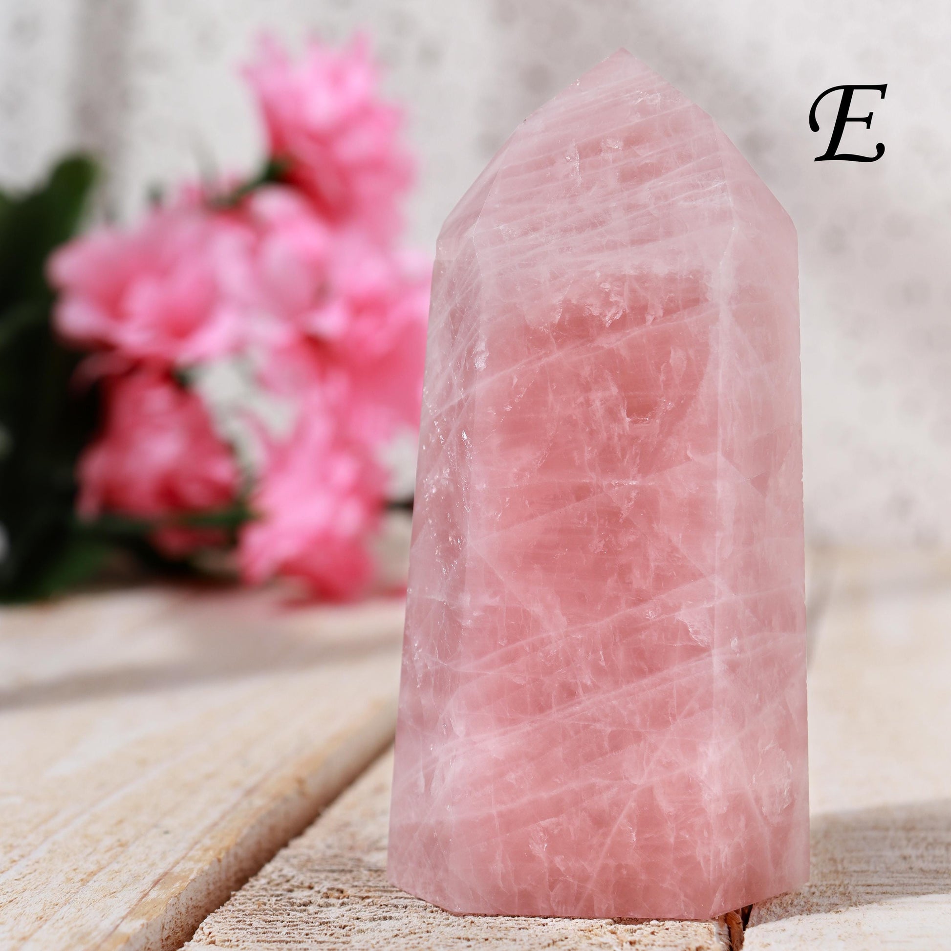 Rose Quartz Point, Grade A Quality, Rainbow Inclusions, Ethically Sourced, Heart Chakra - PICK YOUR OWN!