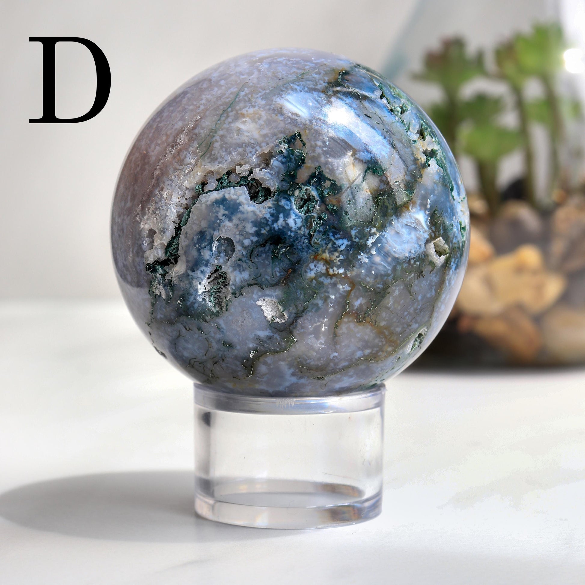 Moss Agate Sphere, Druzy Agate Spheres, Ethically Sourced - PICK YOUR OWN
