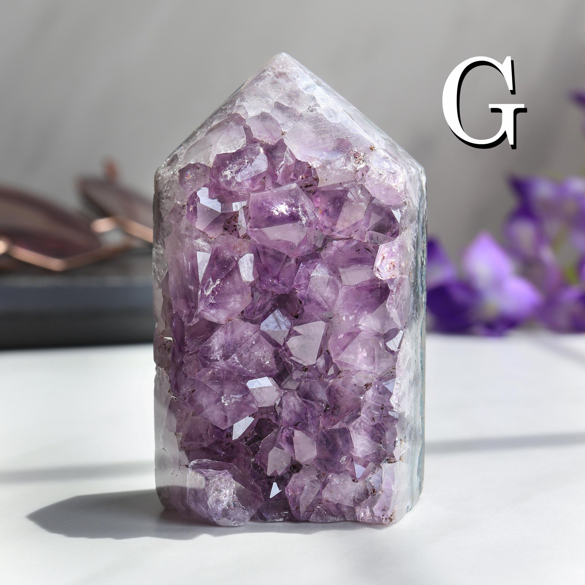 Grade A Amethyst Cluster Towers, Unique Crystal Specimen, Ethically Sourced, Real Crystal Amethyst, Pick our Own