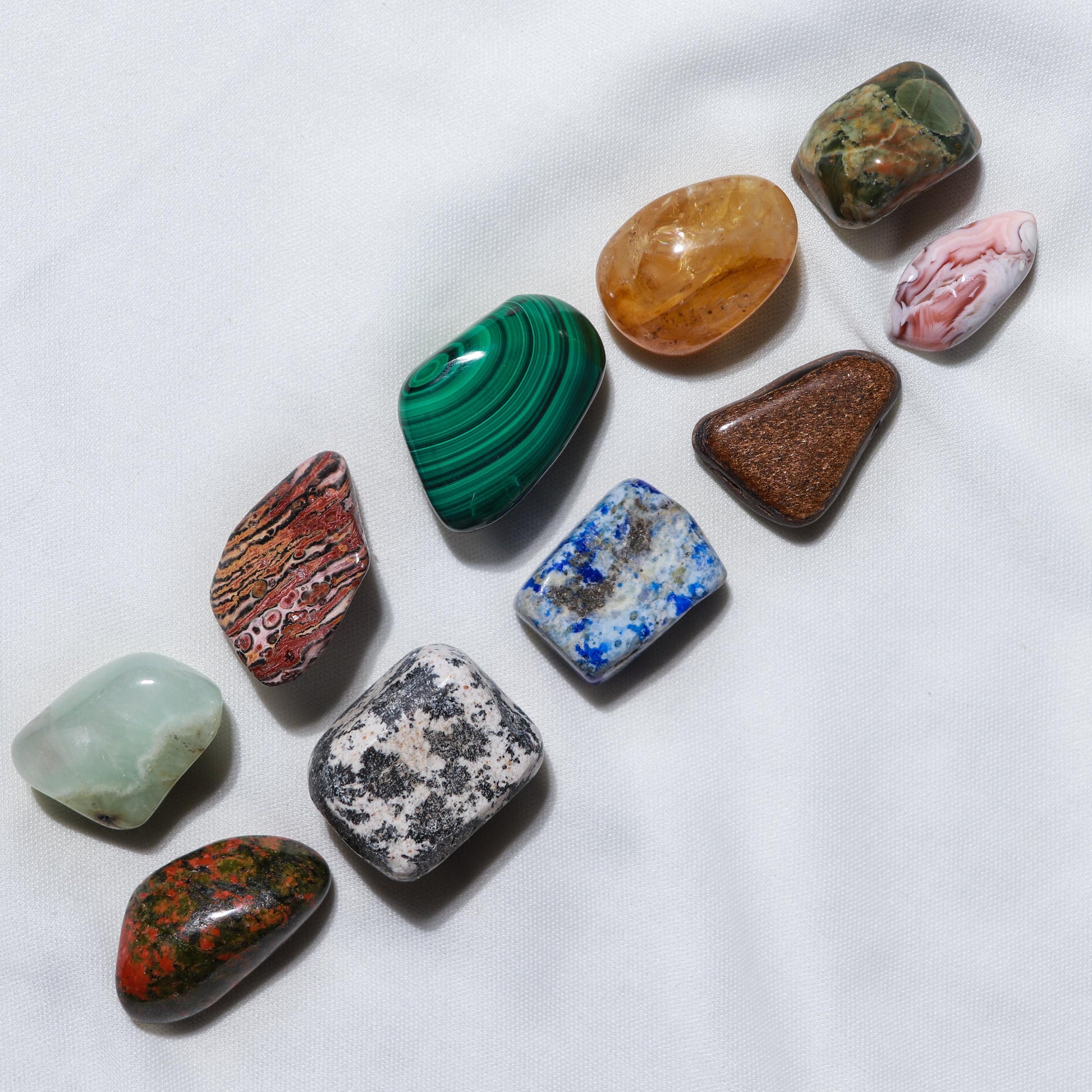 Rare Crystal Kit: Selenite Bowl, 20 Raw & Polished Gemstones, Ethically Sourced