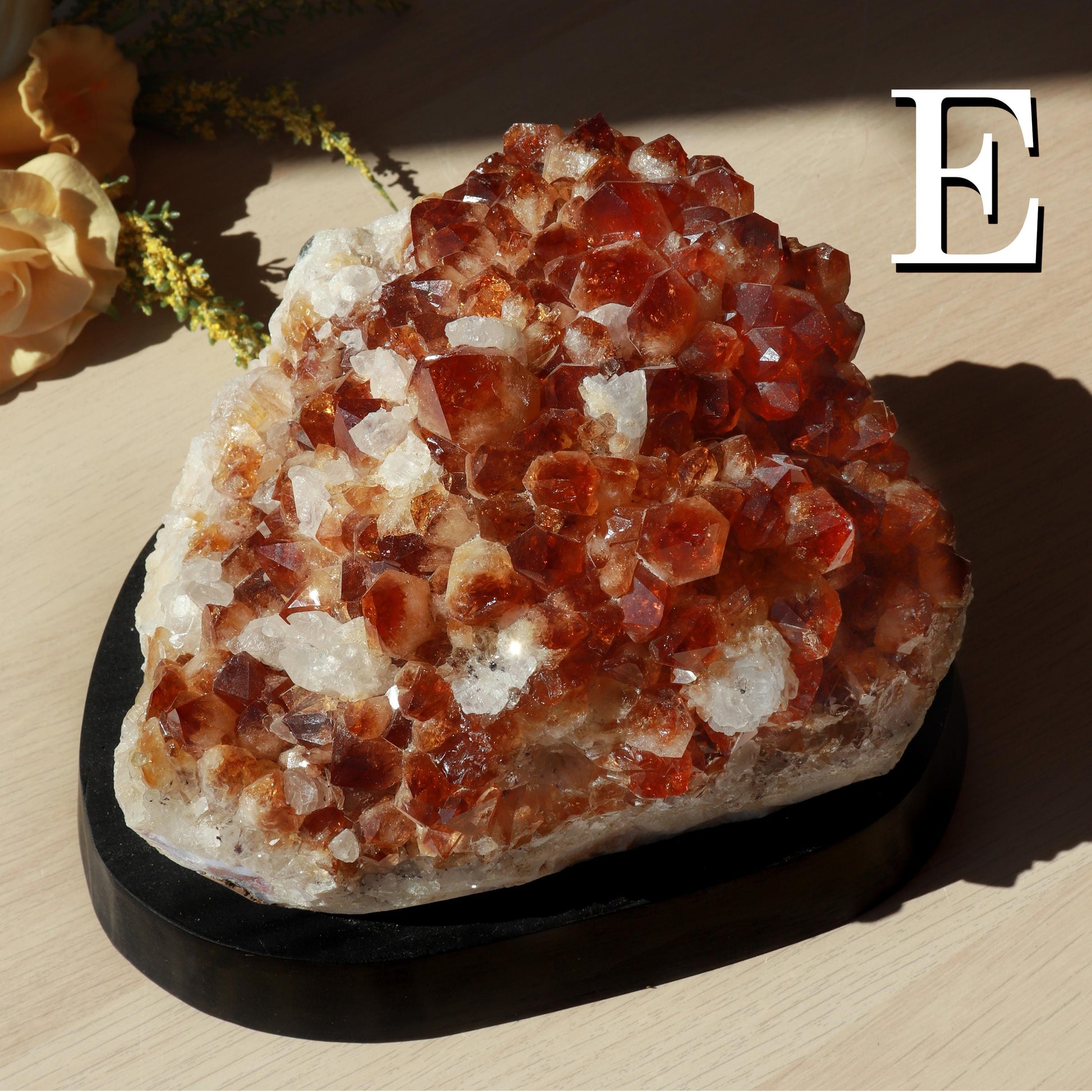 Huge Grade A Citrine Cluster, Crystal on Wooden Base, Ethically Sourced - PICK YOUR OWN