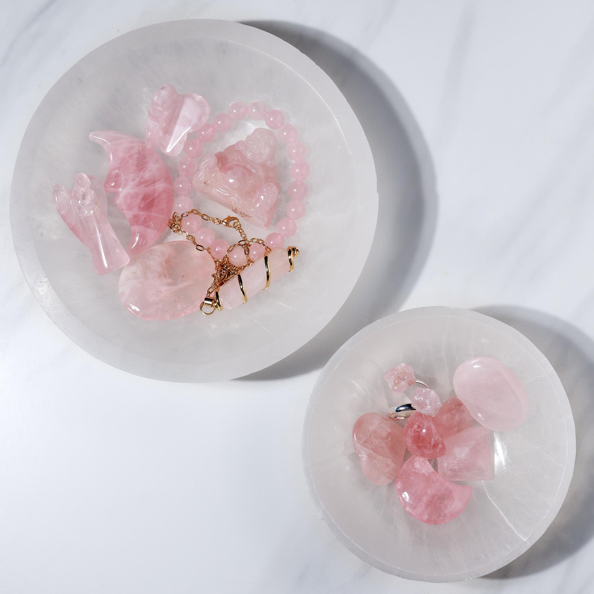 Rose Quartz Bundle, Set of 5, 10, 15, Mini Rose Quartz Crystals, Ethically Sourced Gemstones, Stone of Love and Compassion - Build your Own!