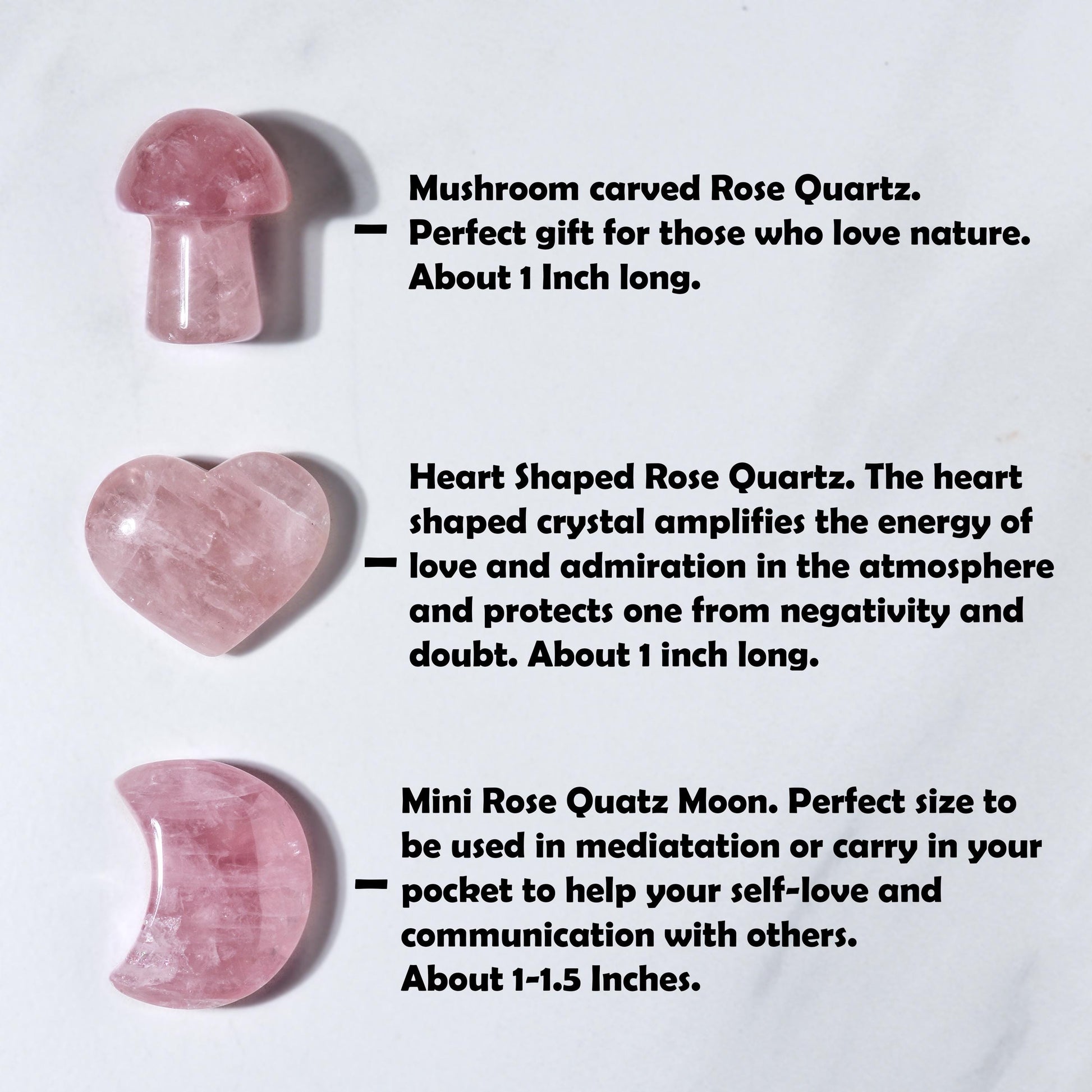 Rose Quartz Bundle, Set of 5, 10, 15, Mini Rose Quartz Crystals, Ethically Sourced Gemstones, Stone of Love and Compassion - Build your Own!