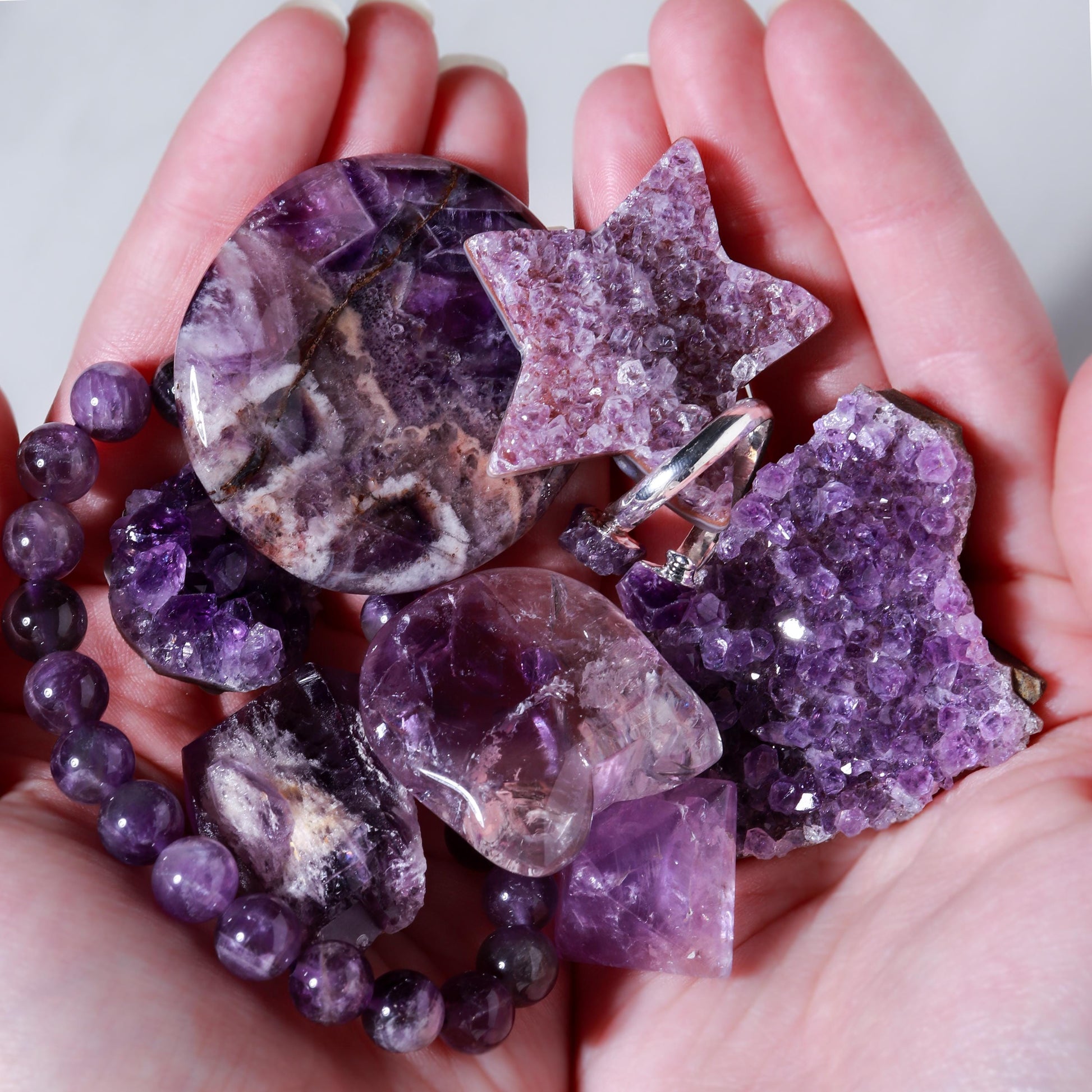 Amethyst Bundle, Set of 6 and 12, Mini Amethyst Crystals, Ethically Sourced Gemstones, Stone of Intuition and Serenity - Build your Own!