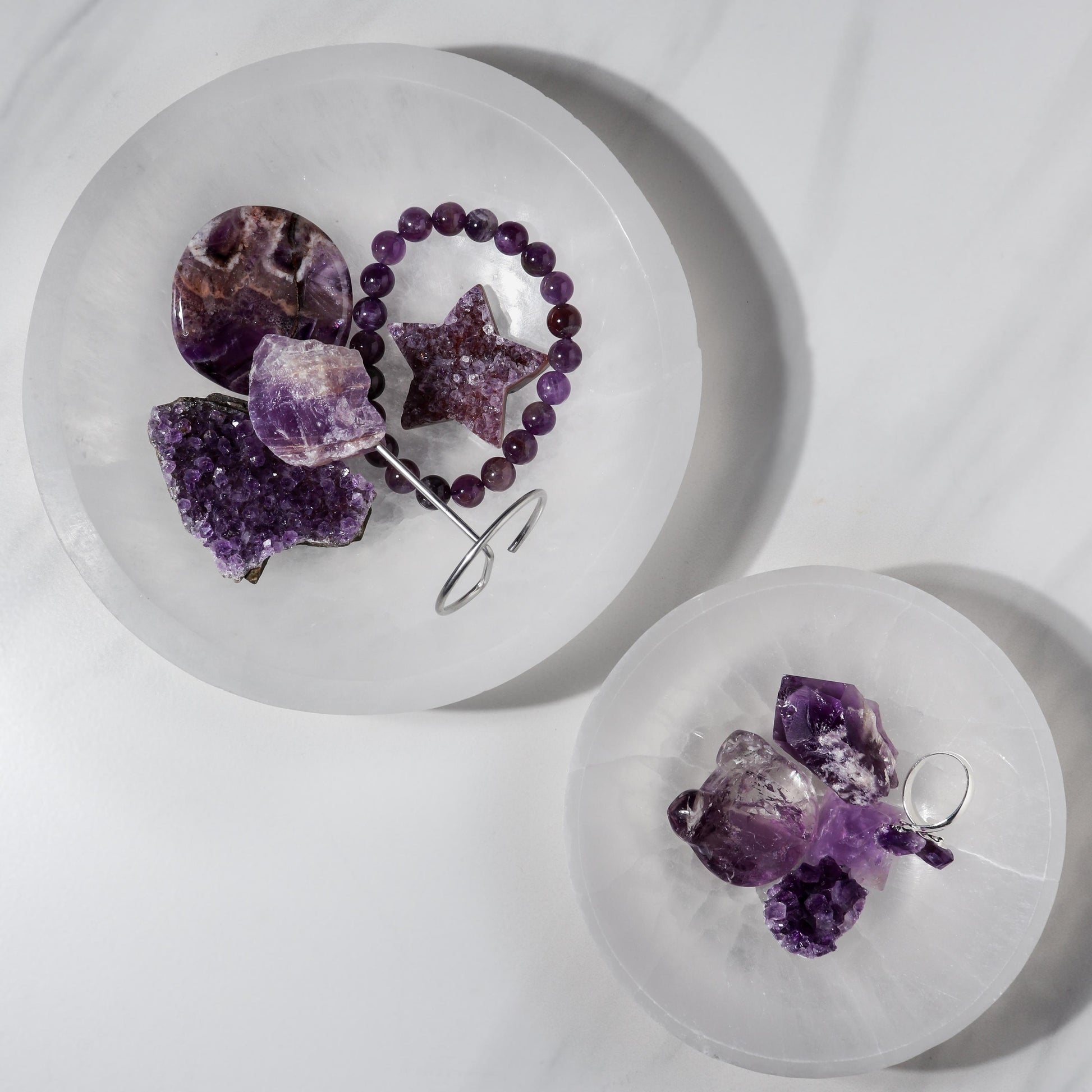 Amethyst Bundle, Set of 6 and 12, Mini Amethyst Crystals, Ethically Sourced Gemstones, Stone of Intuition and Serenity - Build your Own!