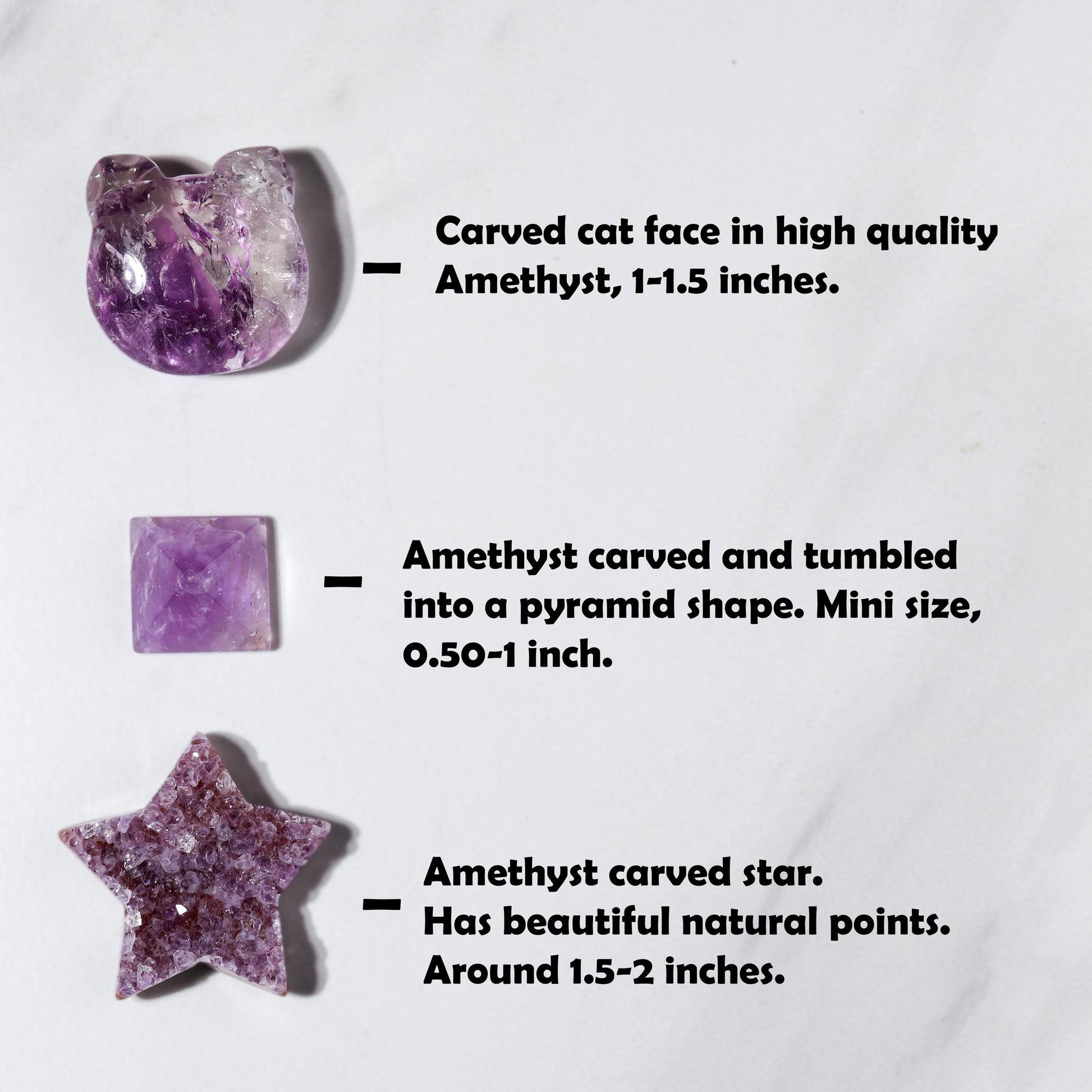 Amethyst Bundle, Set of 6 and 12, Mini Amethyst Crystals, Ethically Sourced Gemstones, Stone of Intuition and Serenity - Build your Own!