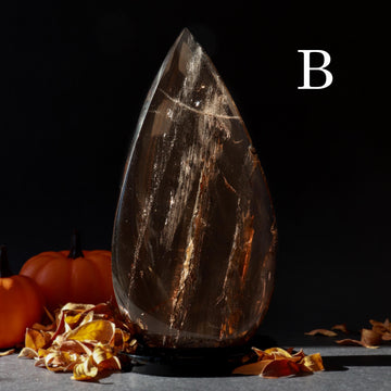 Smoky Quartz Flame, Crystal Freeform, Halloween Decor, For Grounding and Healing, Ethically Sourced, Pick your Own