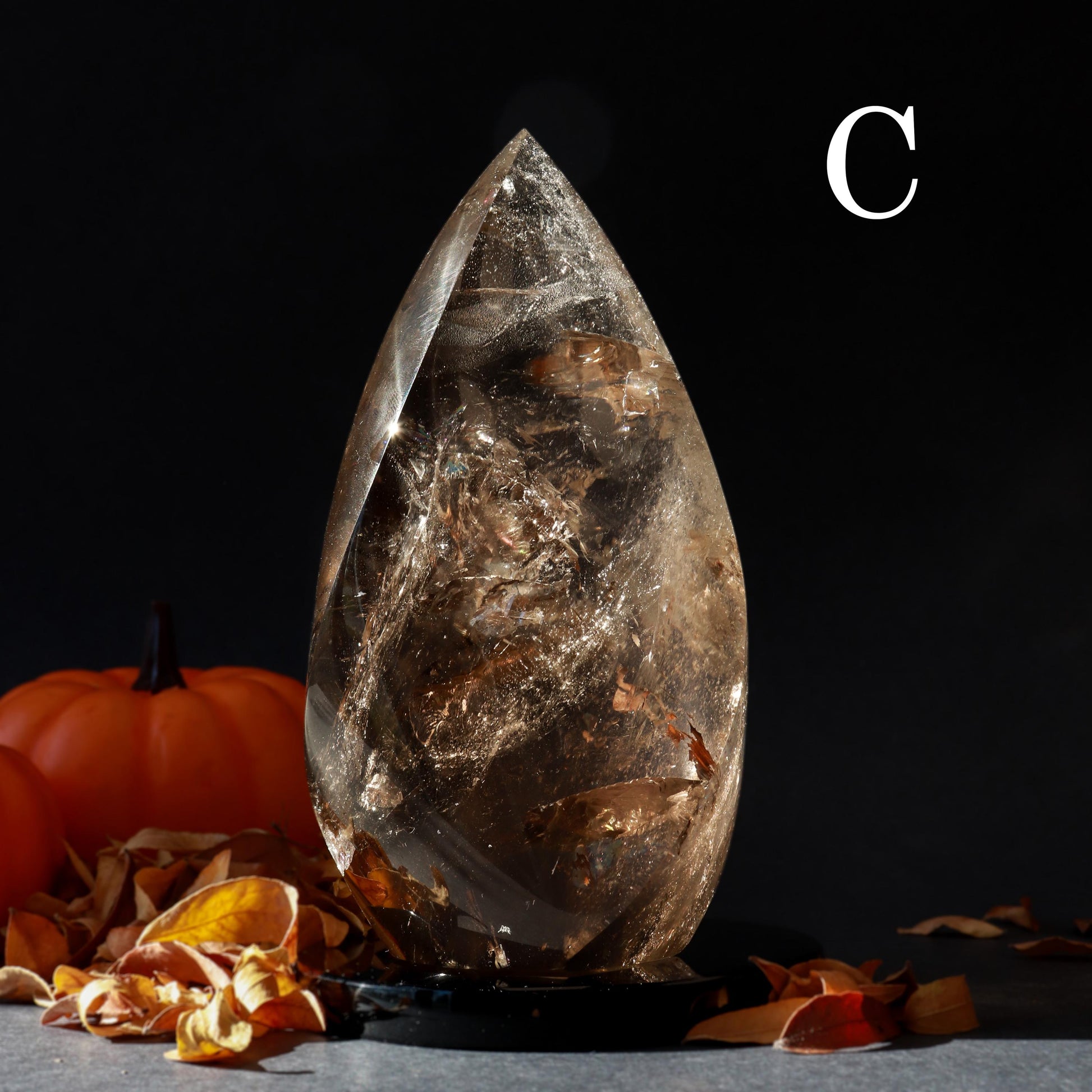 Smoky Quartz Flame, Crystal Freeform, Halloween Decor, For Grounding and Healing, Ethically Sourced, Pick your Own
