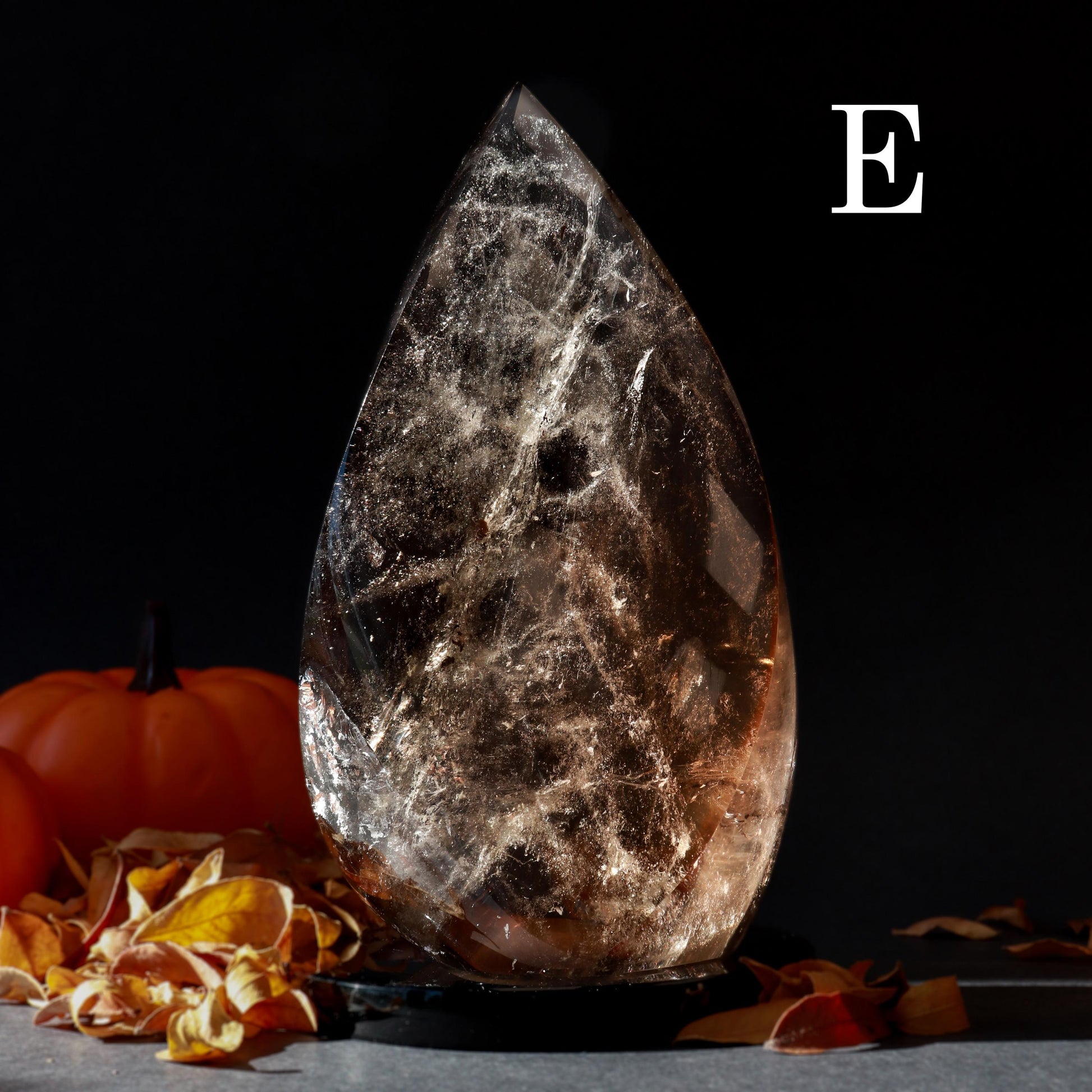Smoky Quartz Flame, Crystal Freeform, Halloween Decor, For Grounding and Healing, Ethically Sourced, Pick your Own