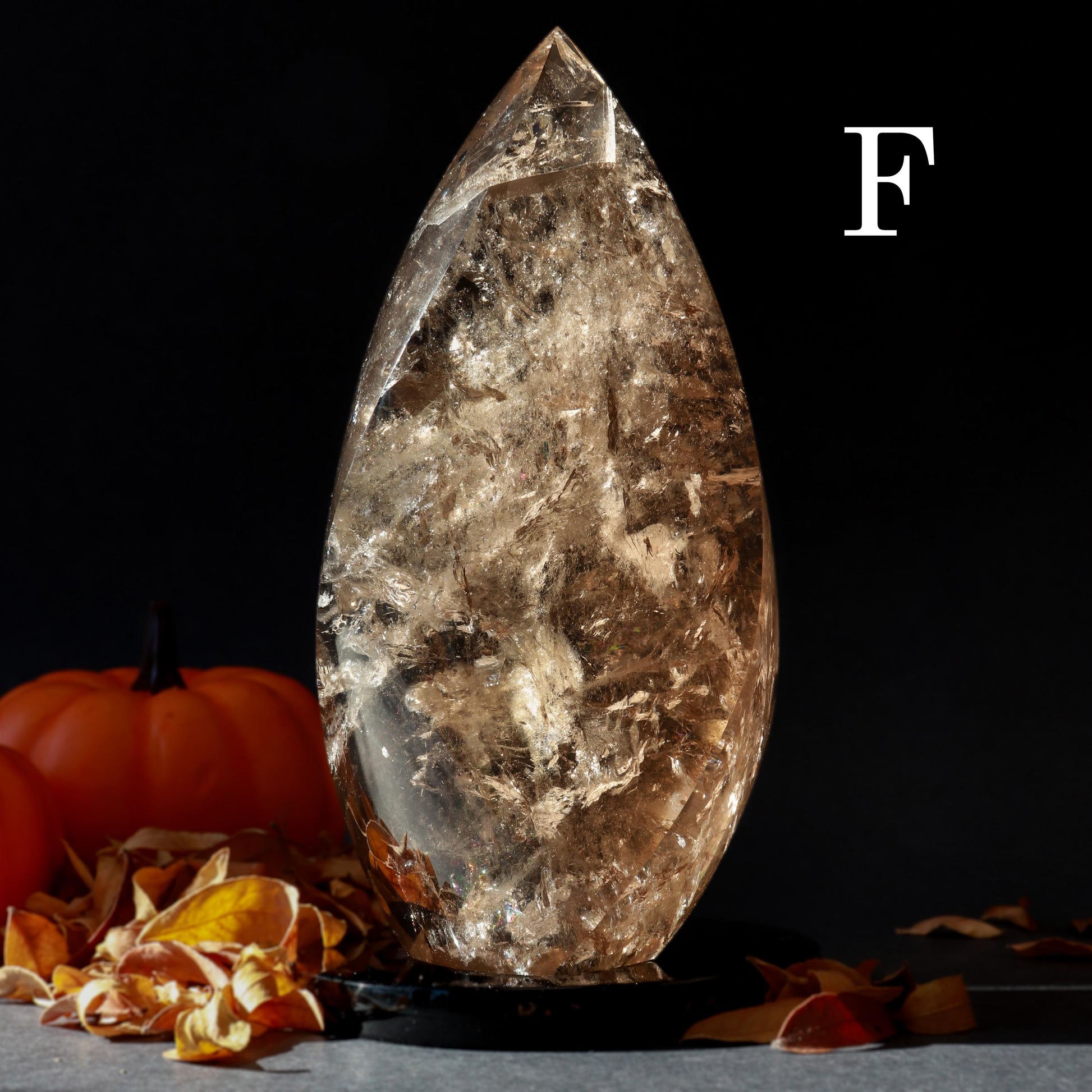 Smoky Quartz Flame, Crystal Freeform, Halloween Decor, For Grounding and Healing, Ethically Sourced, Pick your Own