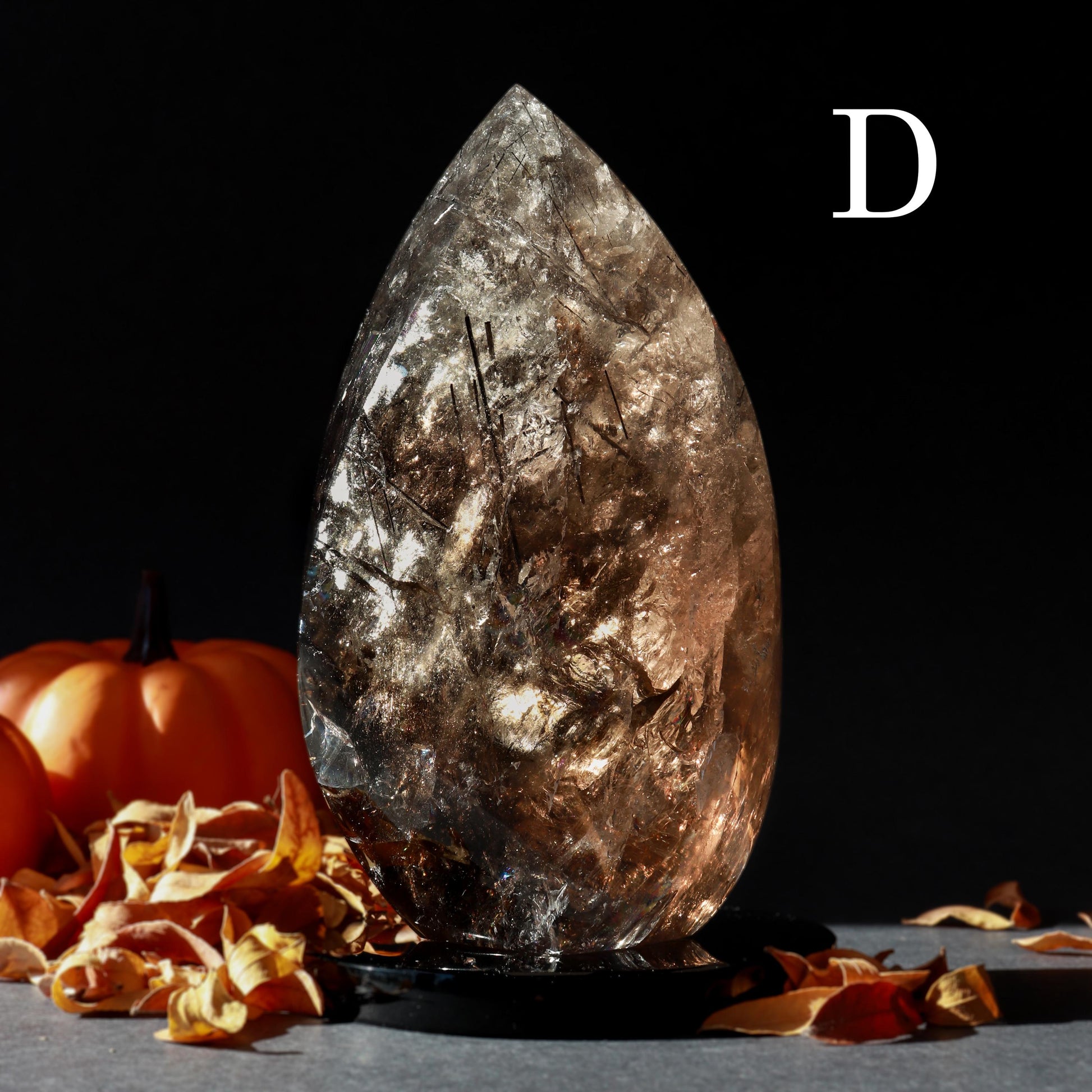 Smoky Quartz Flame, Crystal Freeform, Halloween Decor, For Grounding and Healing, Ethically Sourced, Pick your Own