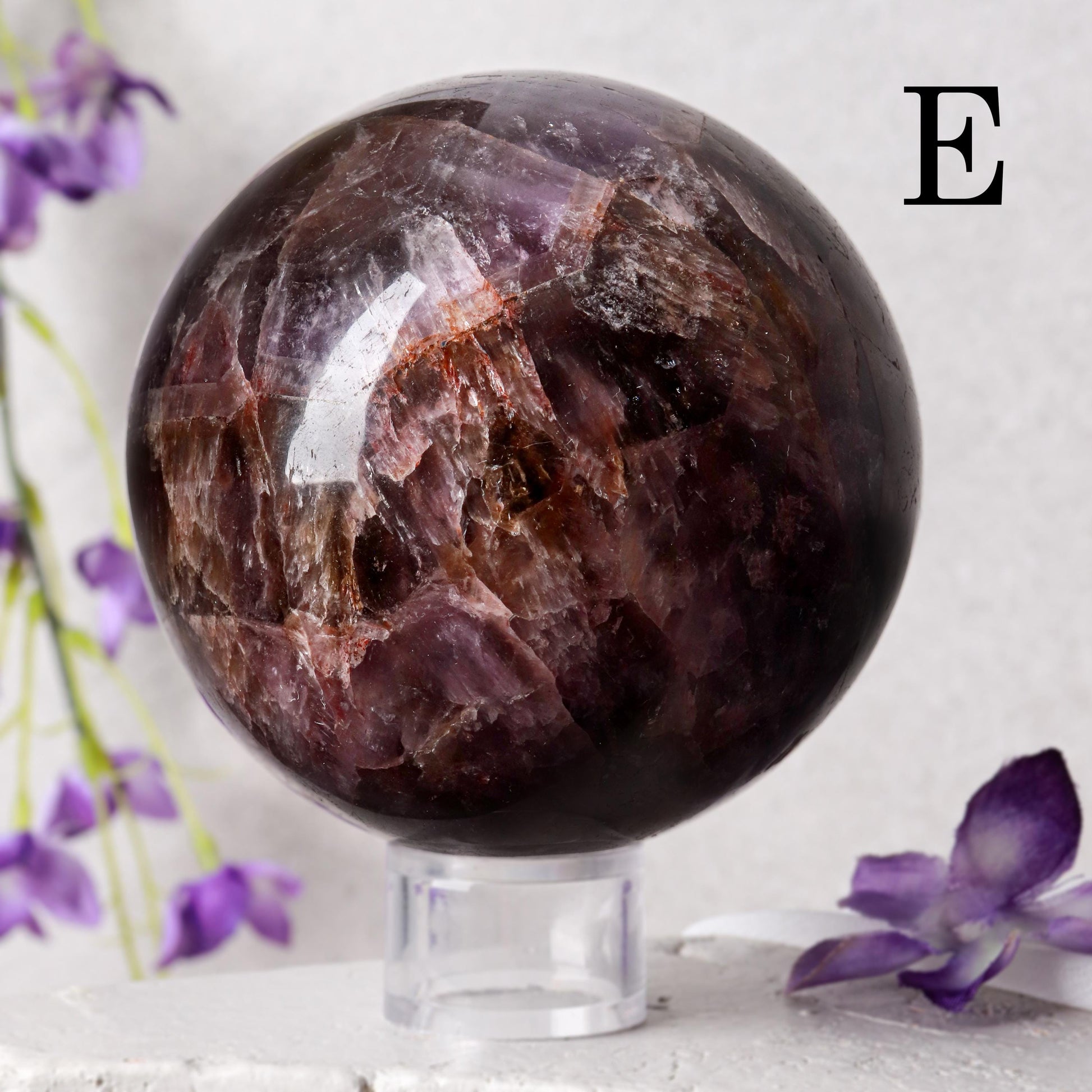 Polished Super Seven Spheres, Melody Stone, Ethically Sourced, Crown and Third Eye Chakra - PICK YOUR OWN