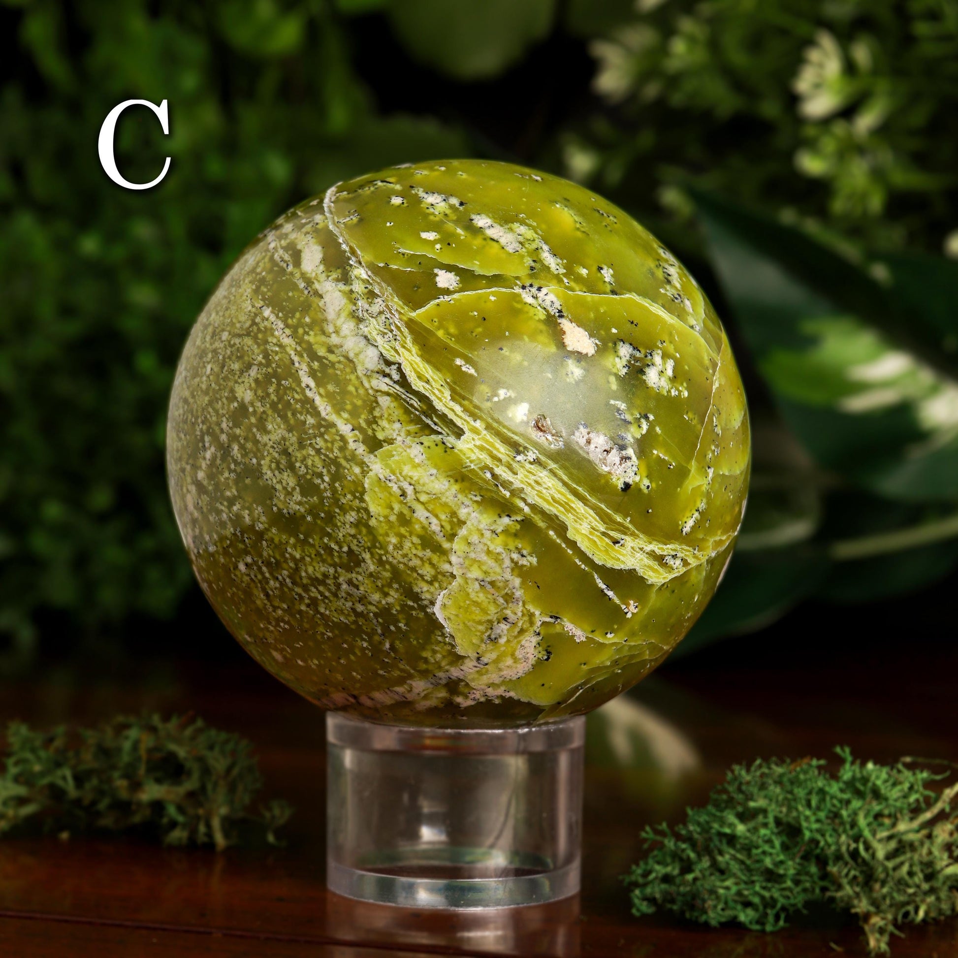 Serpentine Sphere, Natural Polished Gemstone, Ethically Sourced, Pick your Own