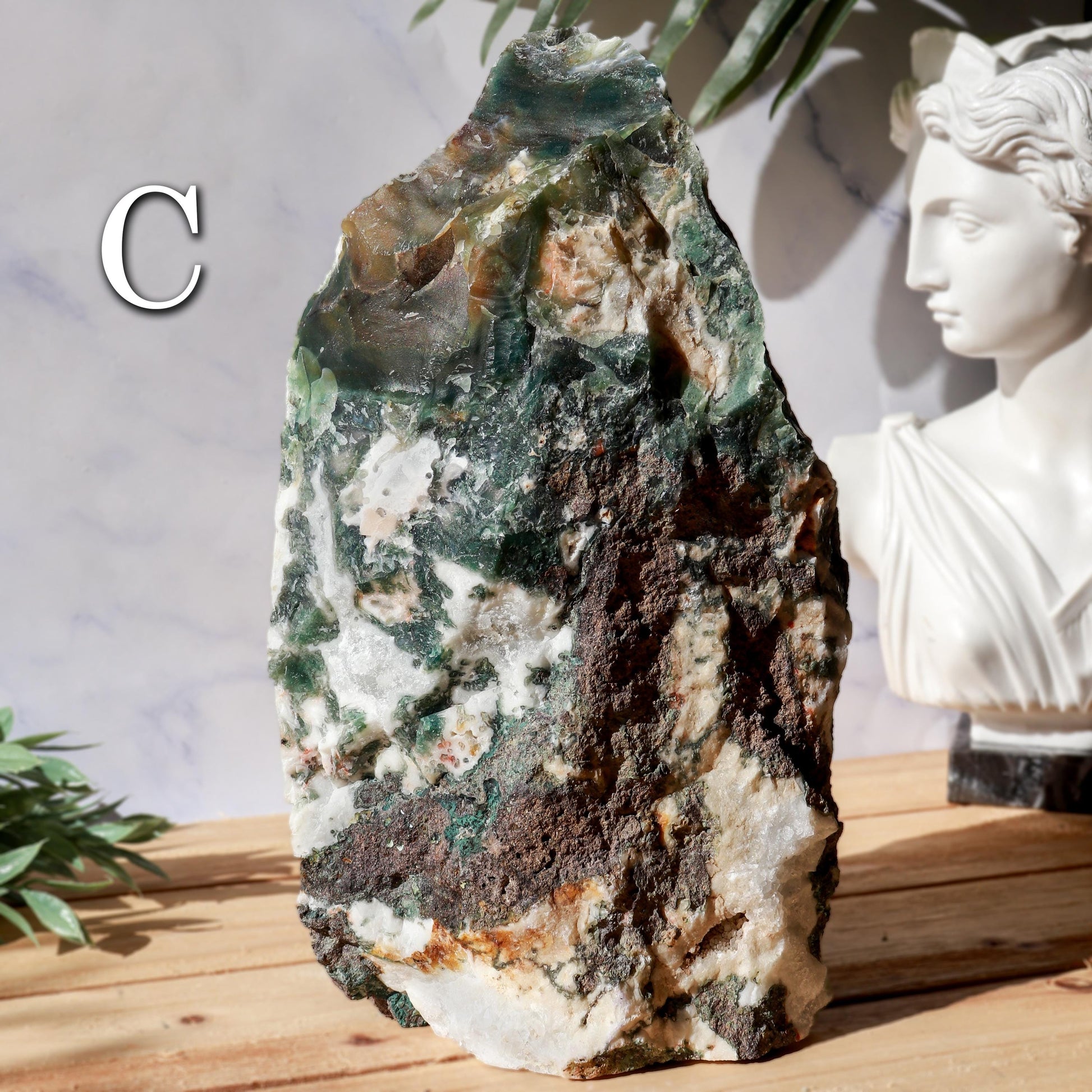 Tree Agate Decor Crystal, Ethically Sourced, Calming, Grounding Energy, Nature-Inspired Boho Decor Gift