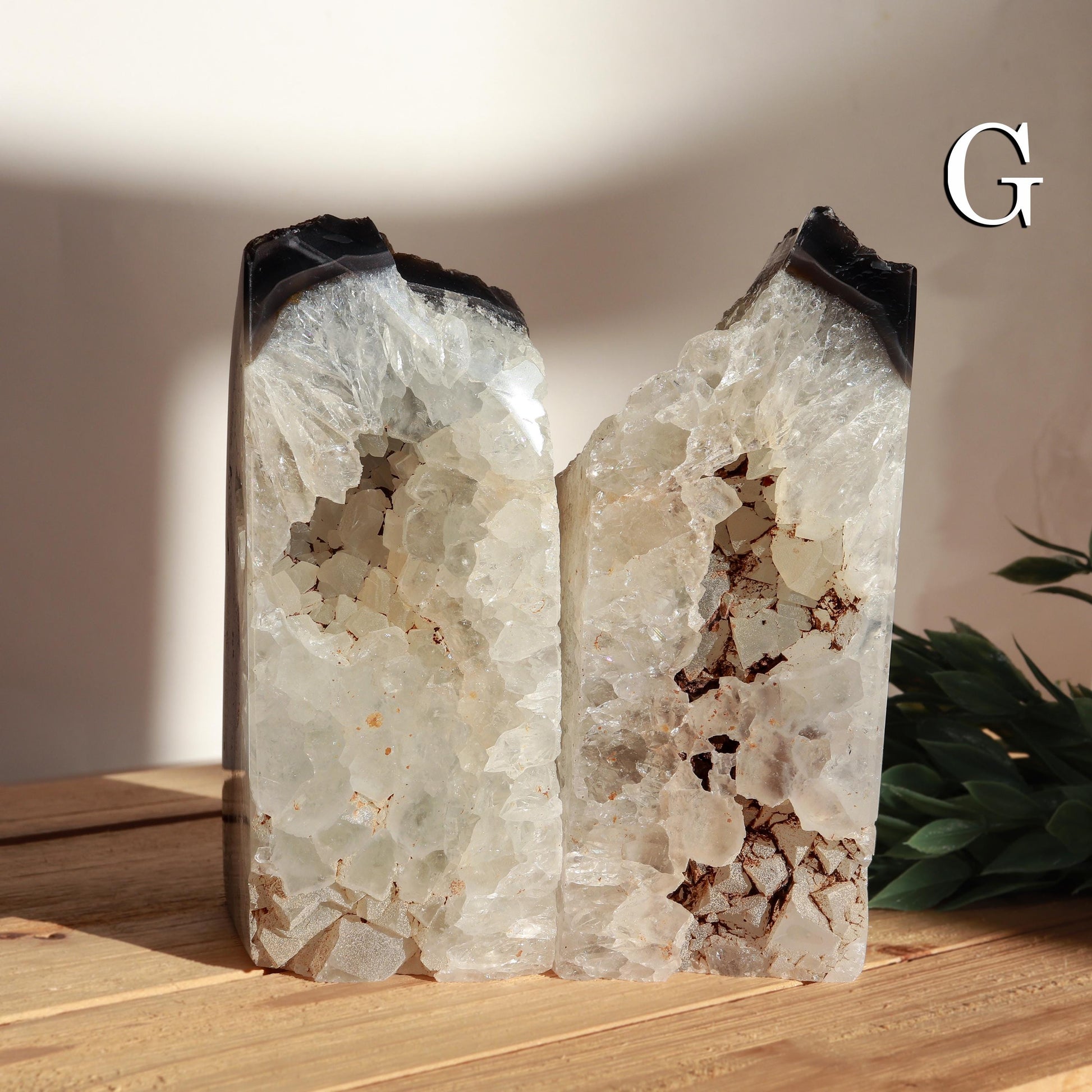 Natural Agate Bookends, Brown Bookends, Spiritual Home Decor, Ethically Sourced - PICK YOUR OWN