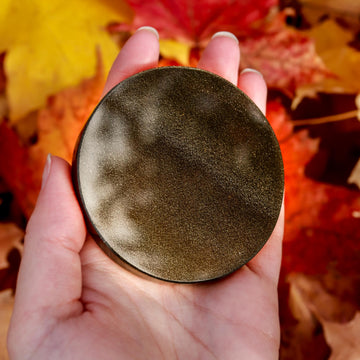 Golden Sheen Obsidian Mirror | Golden Sheen Obsidian Crystal | Golden Sheen Obsidian to Reflect Powerful Intentions