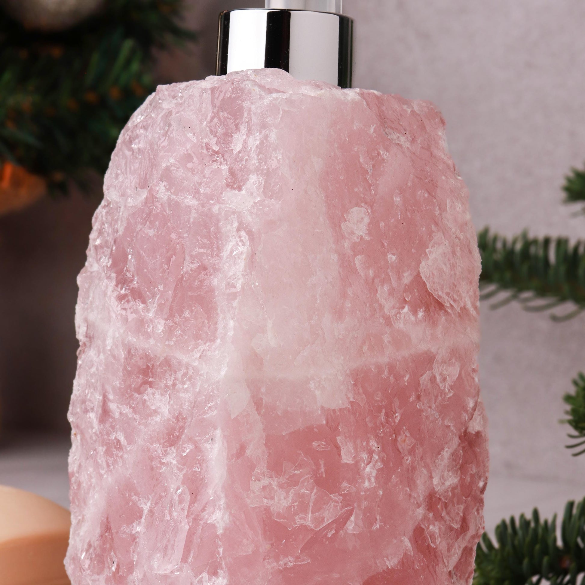 Rose Quartz Soap Dispenser, Self Love Stone, Bathroom Decor, Christmas Gift for Anyone, Ethically Sourced