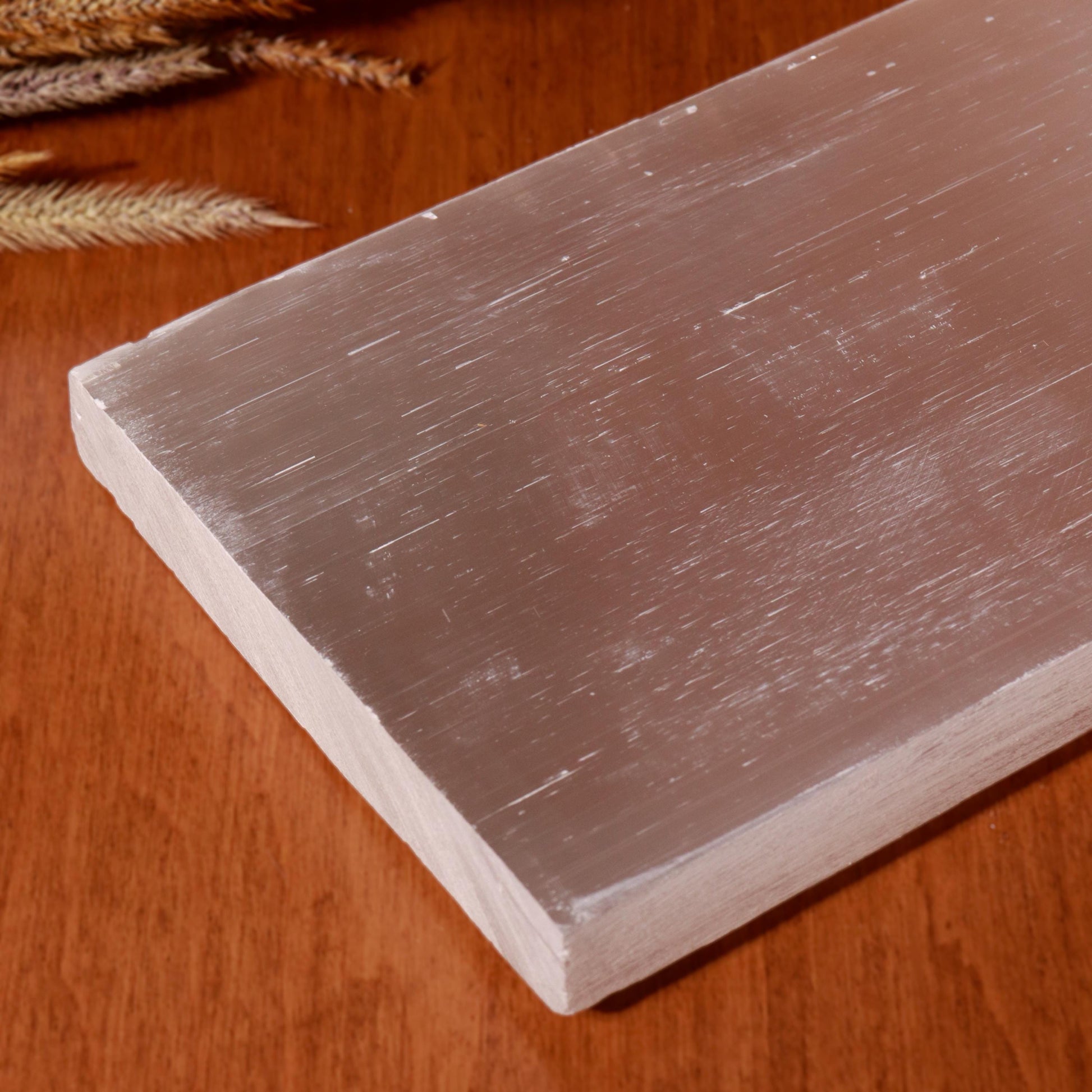 XL Selenite Slab, Natural Moroccan Hand made Plate for Charging, Crystal Cleansing