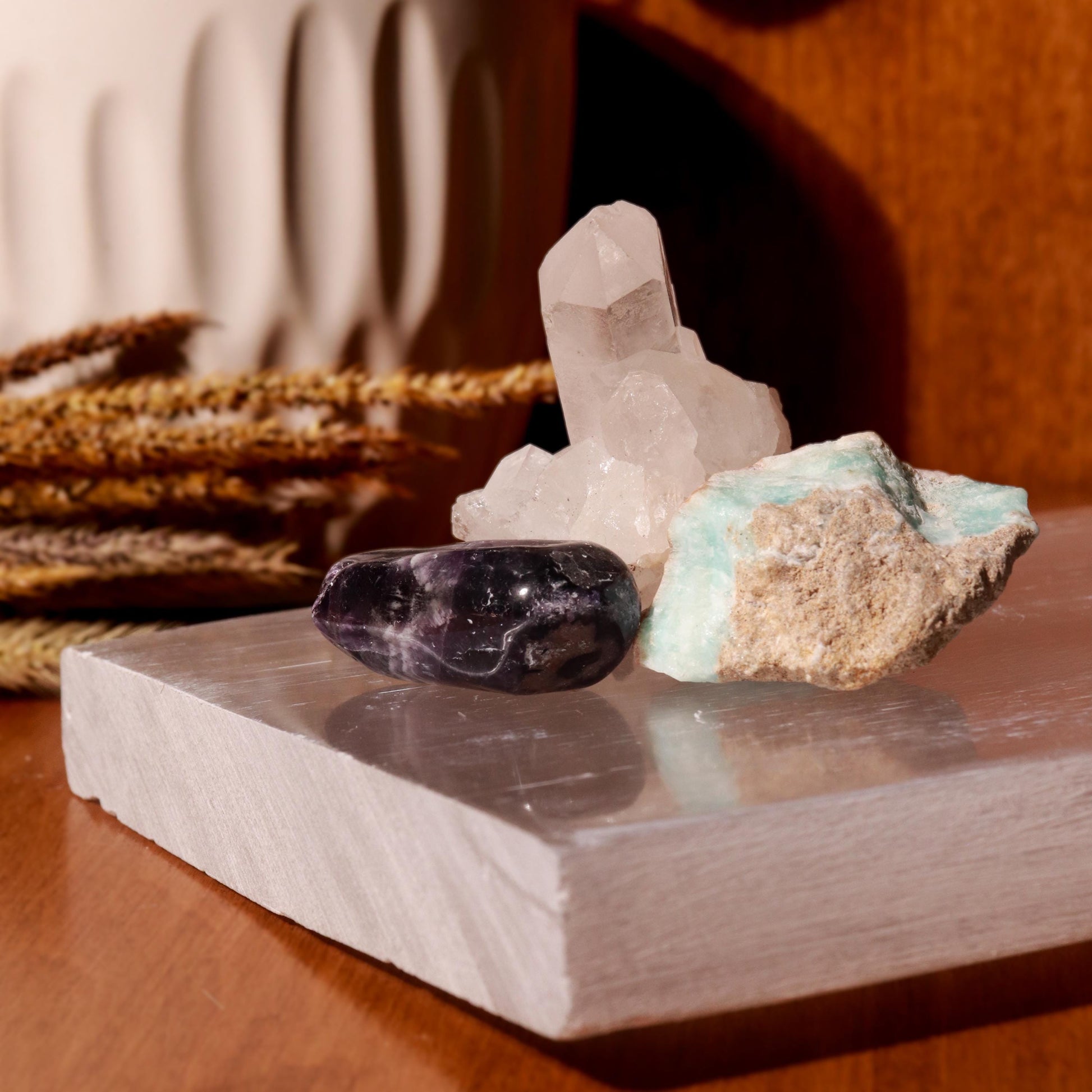 XL Selenite Slab, Natural Moroccan Hand made Plate for Charging, Crystal Cleansing