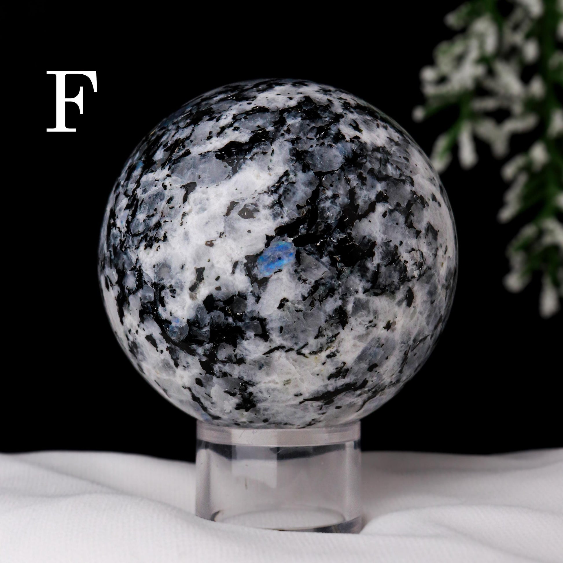 Rainbow Moonstone Sphere, Meditate for Life Reflection, Break Free!