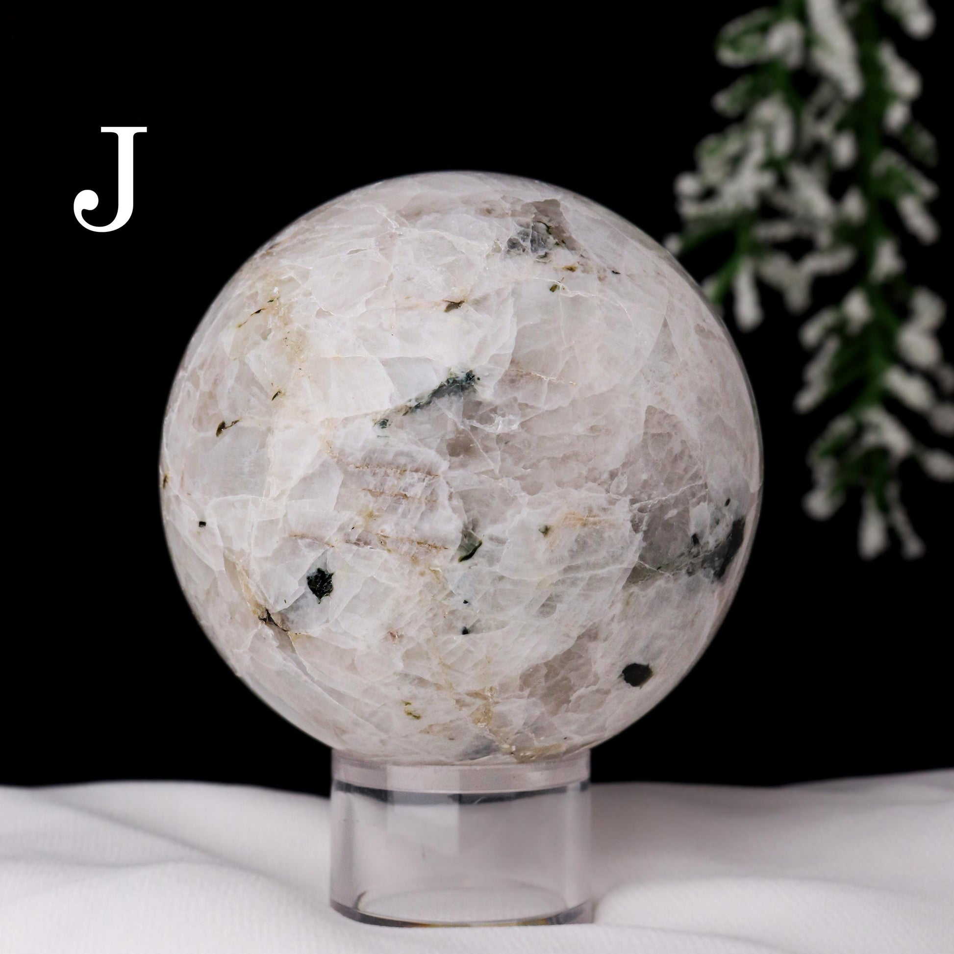Rainbow Moonstone Sphere, Meditate for Life Reflection, Break Free!