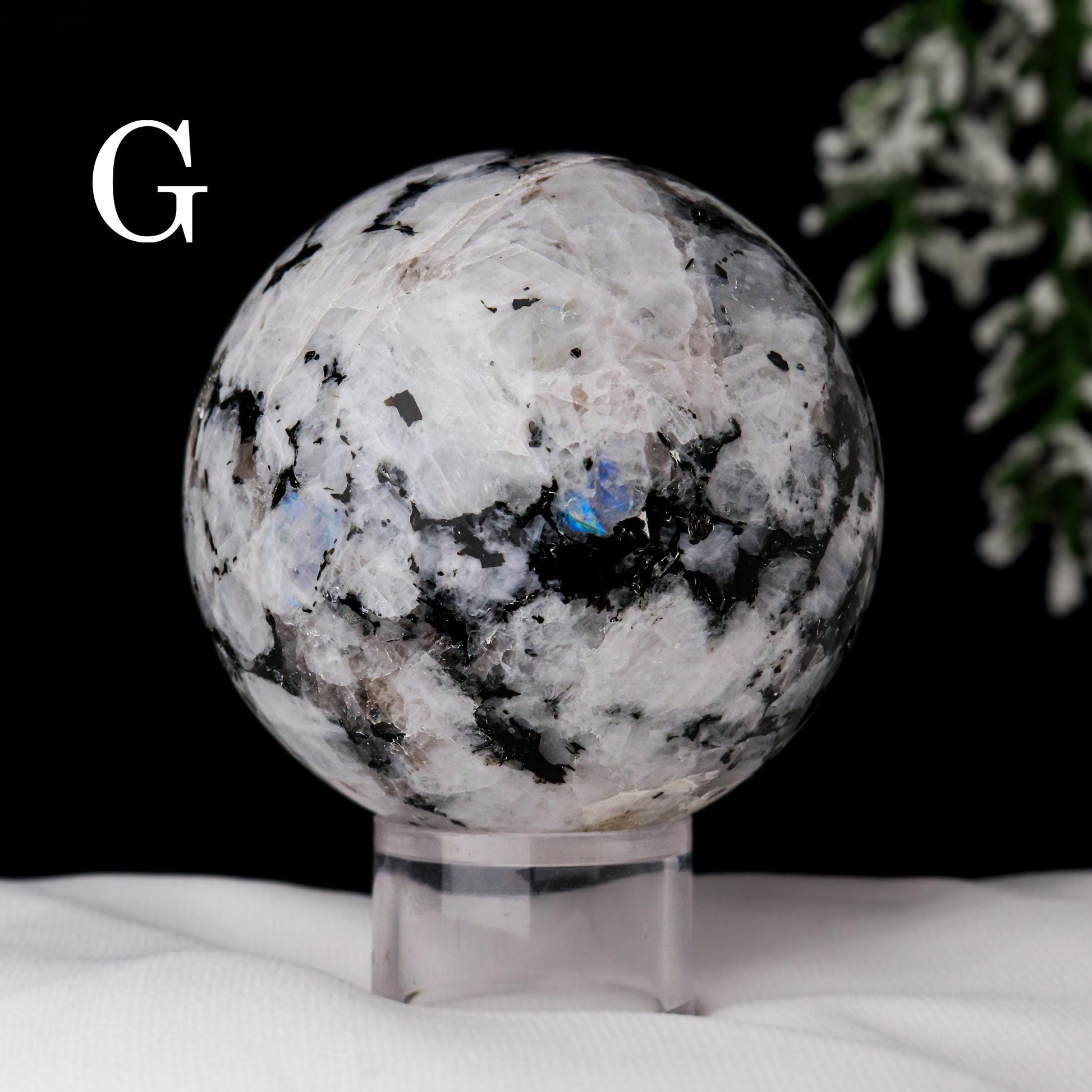 Rainbow Moonstone Sphere, Meditate for Life Reflection, Break Free!